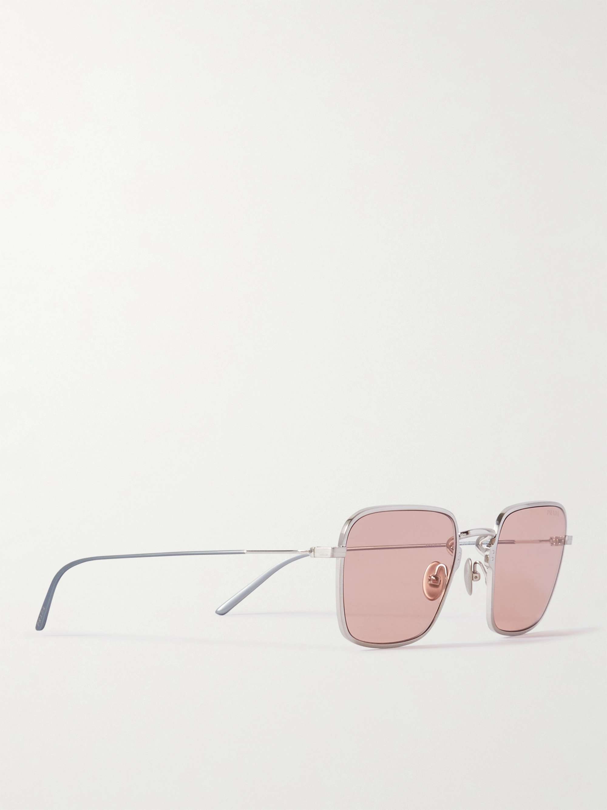 PRADA EYEWEAR Square-Frame Titanium Sunglasses