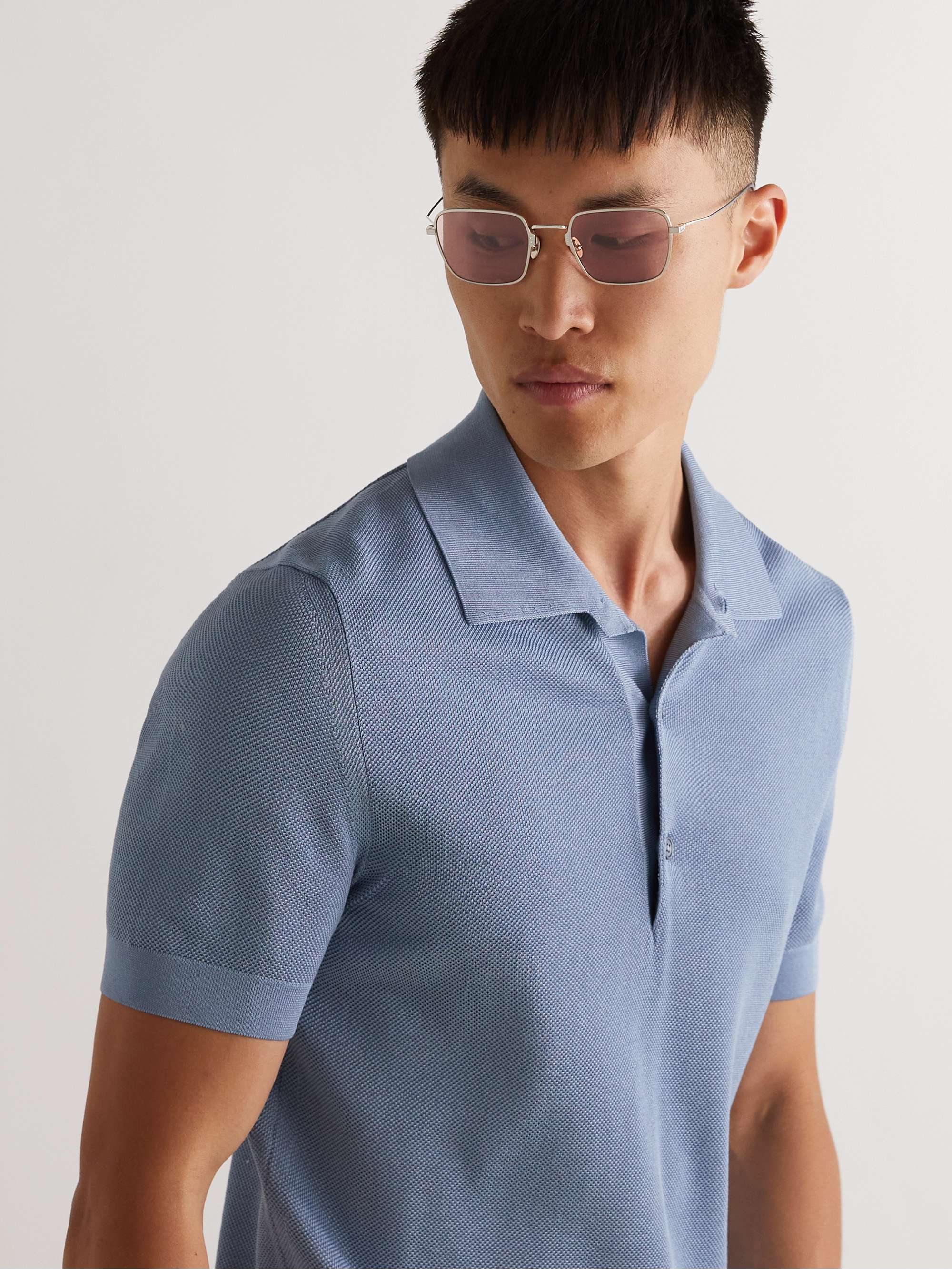 PRADA EYEWEAR Square-Frame Titanium Sunglasses