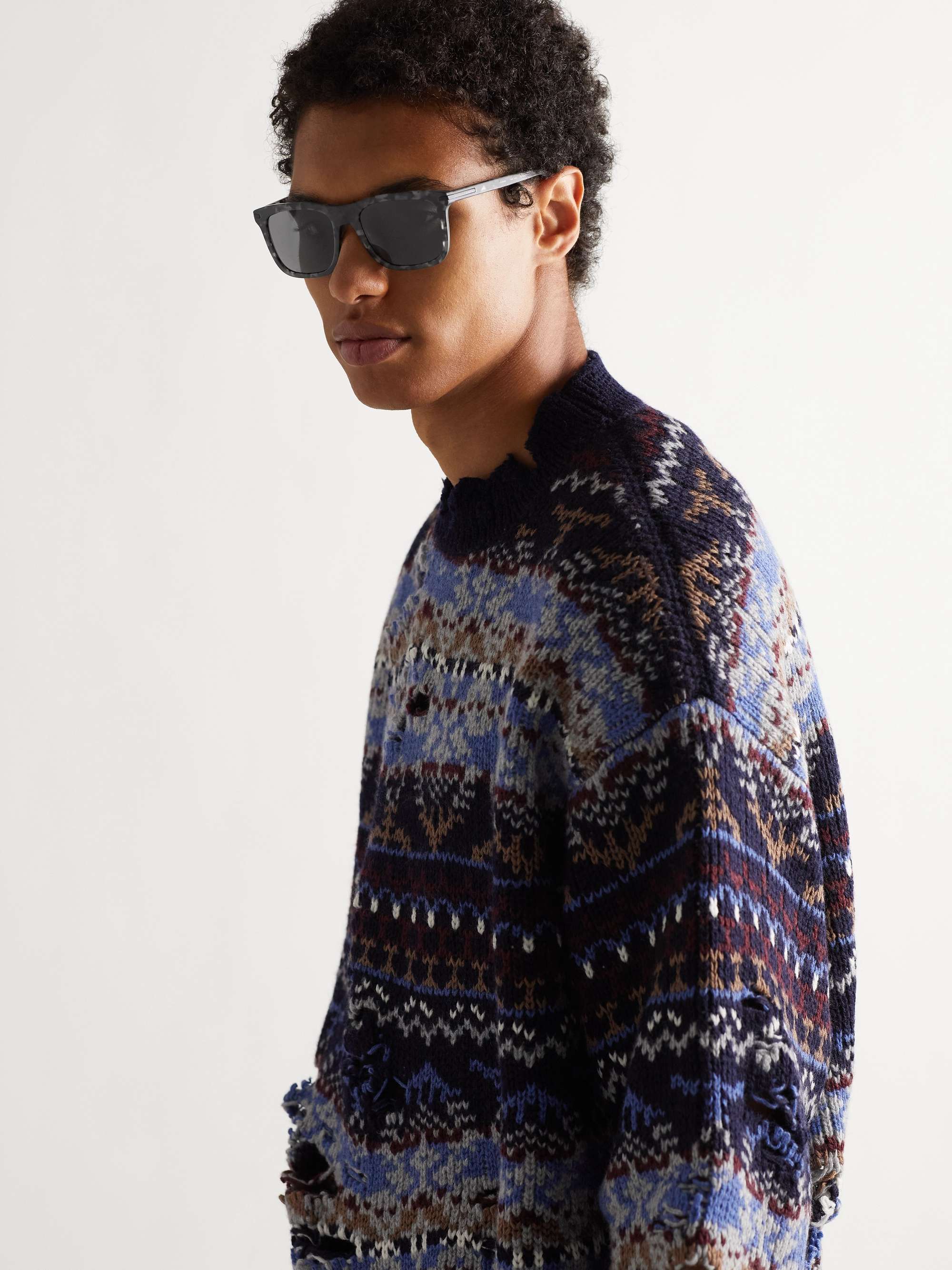 PRADA Square-Frame Tortoiseshell Acetate Sunglasses