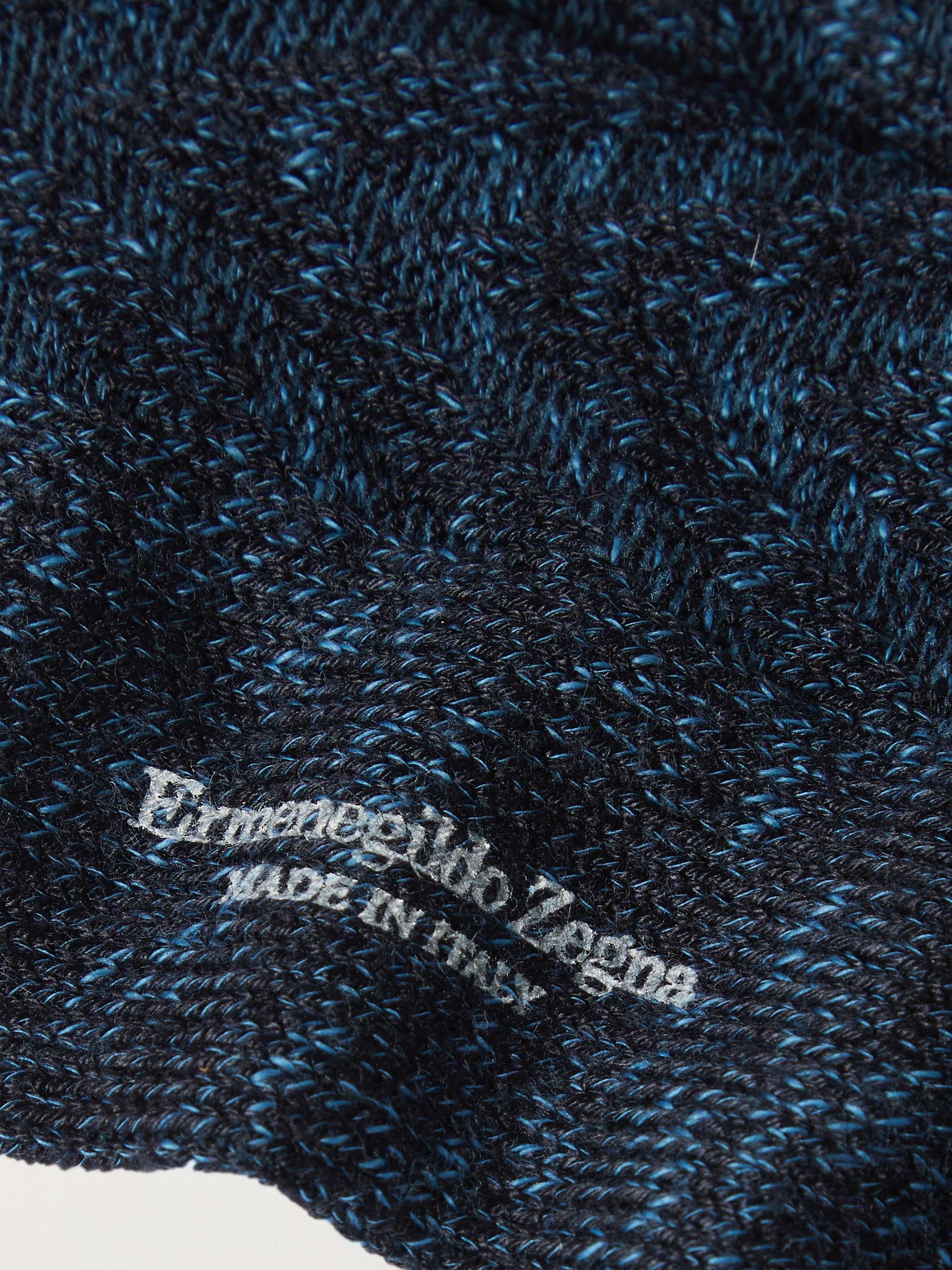 ZEGNA Maxi Chevron Micro Modal-Blend Socks
