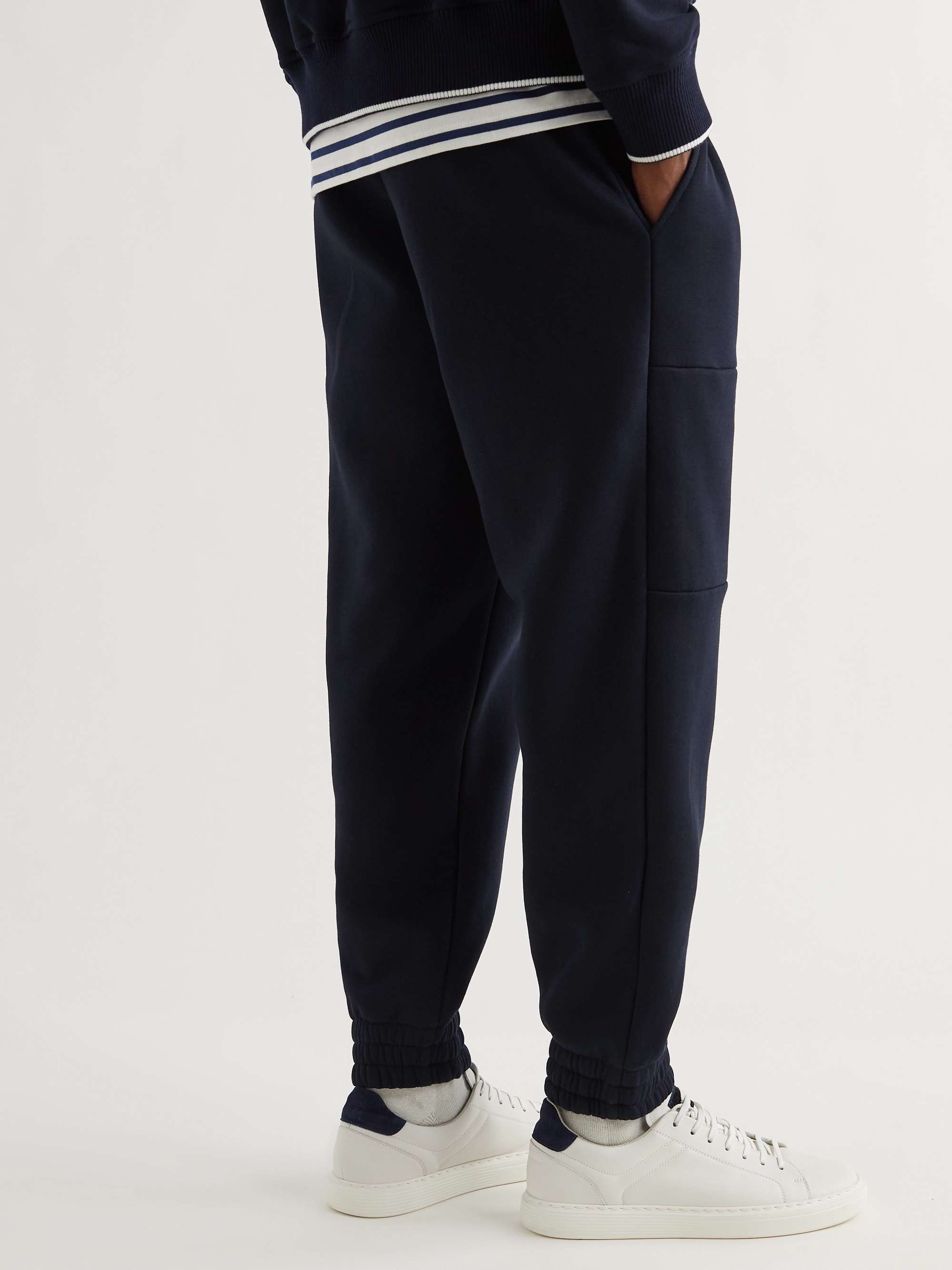 ZEGNA Tapered Cotton-Blend Jersey Sweatpants