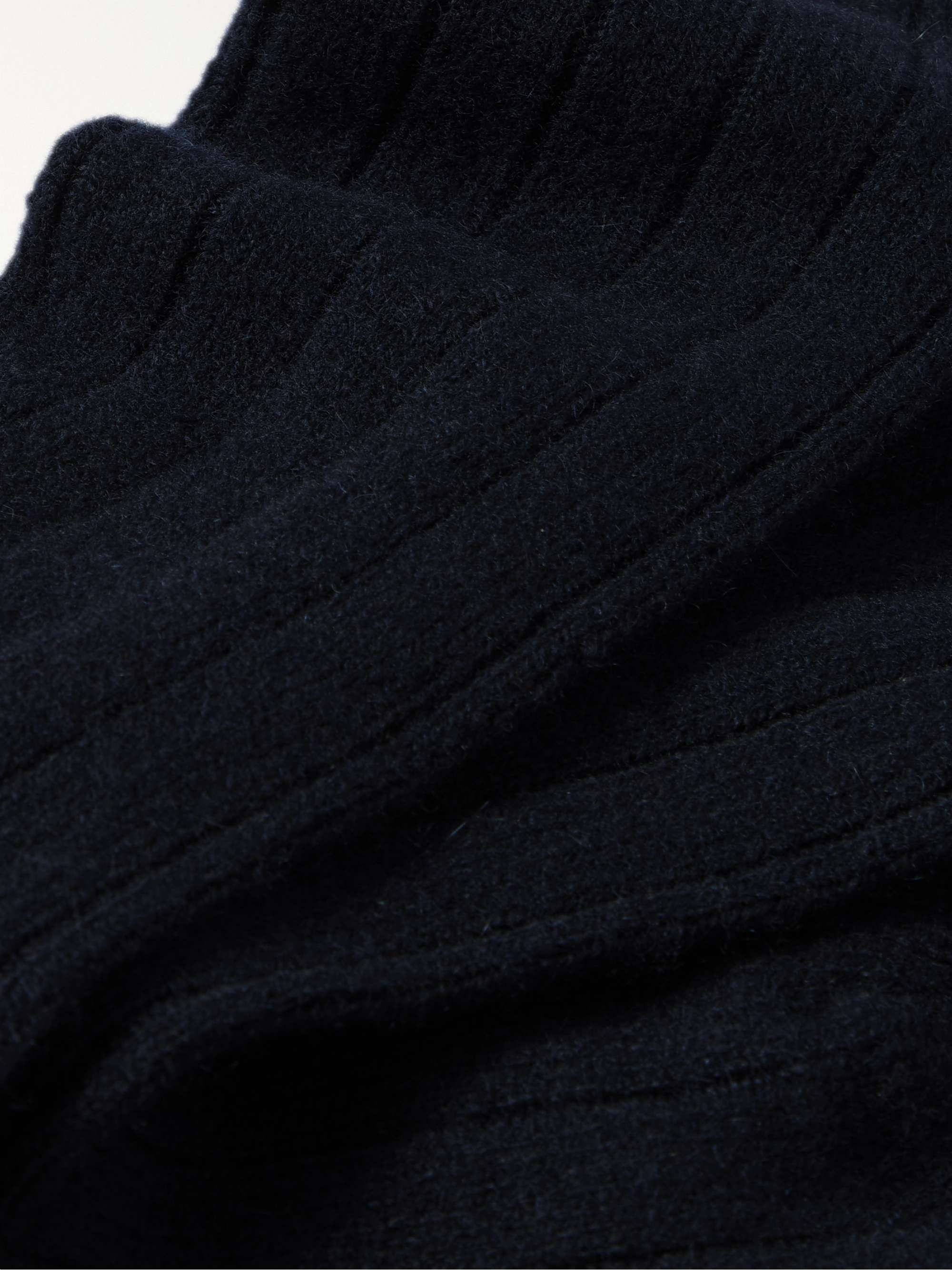 ZEGNA Ribbed Cashmere-Blend Socks
