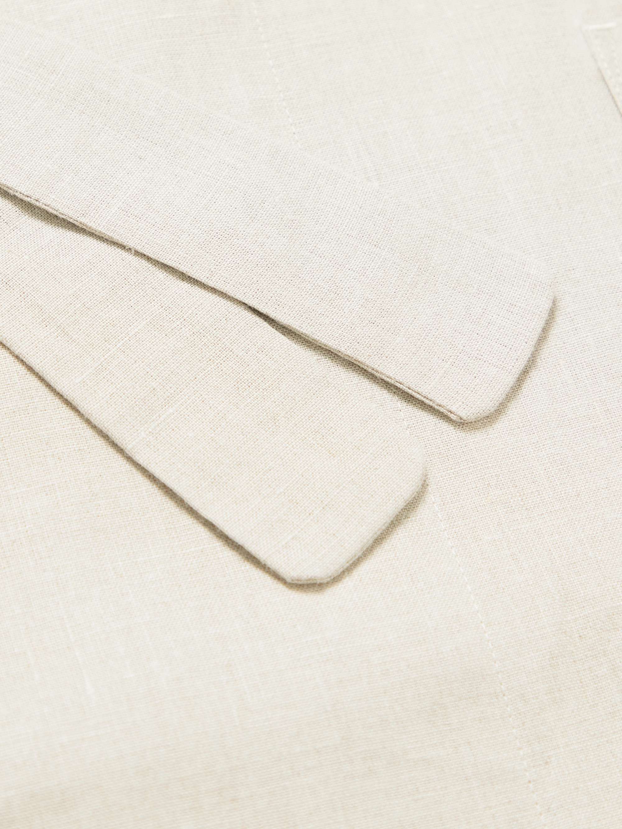 ÉCHAPPER Belted Linen-Canvas Robe