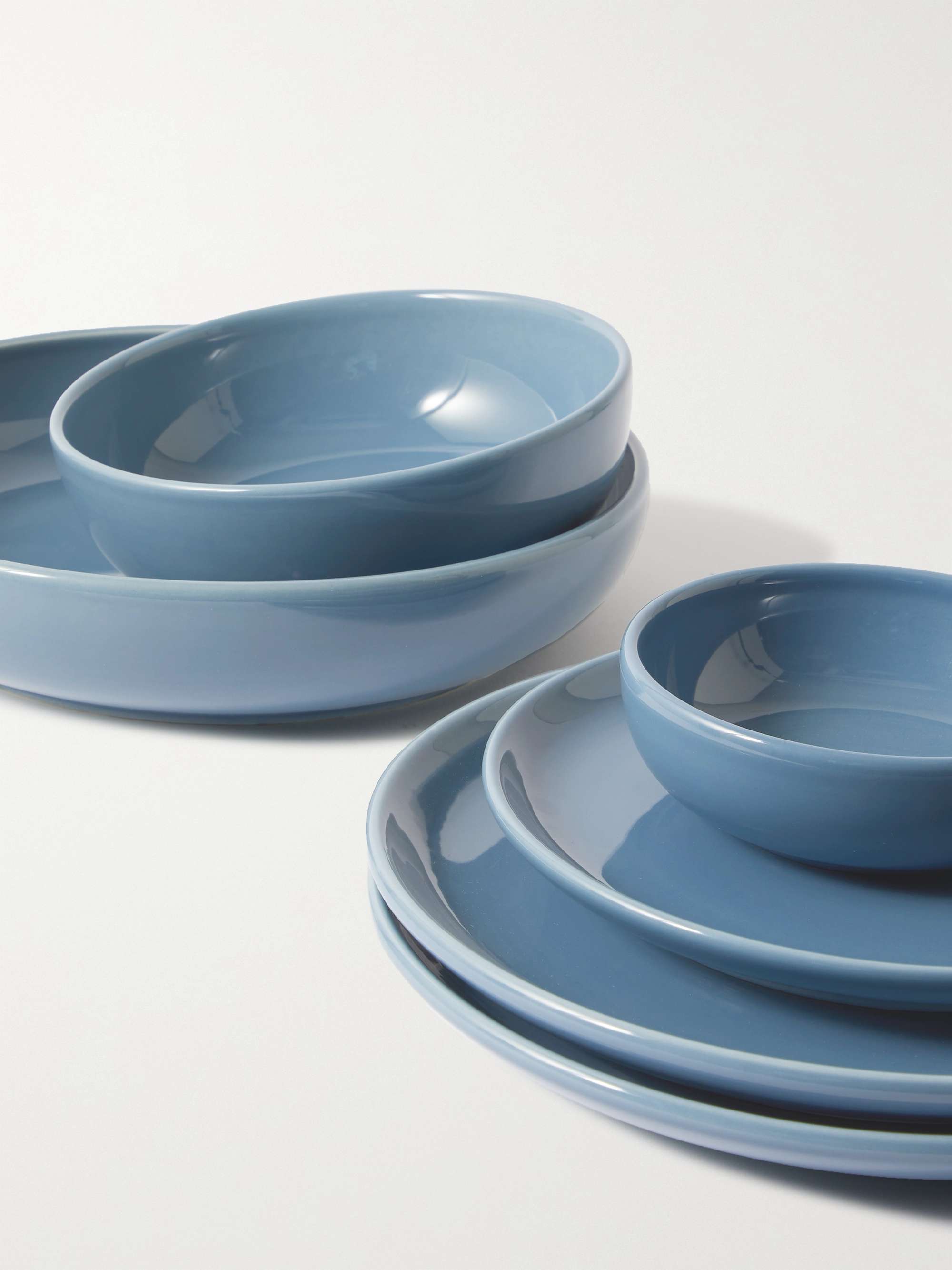 R+D.LAB Set of Two Large Bilancia Glazed Ceramic Bowls