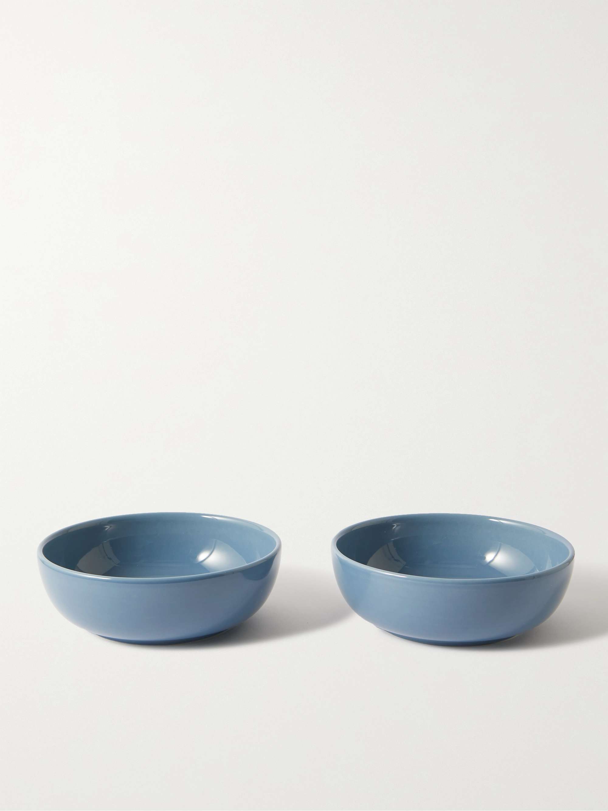 R+D.LAB Set of Two Large Bilancia Glazed Ceramic Bowls for Men