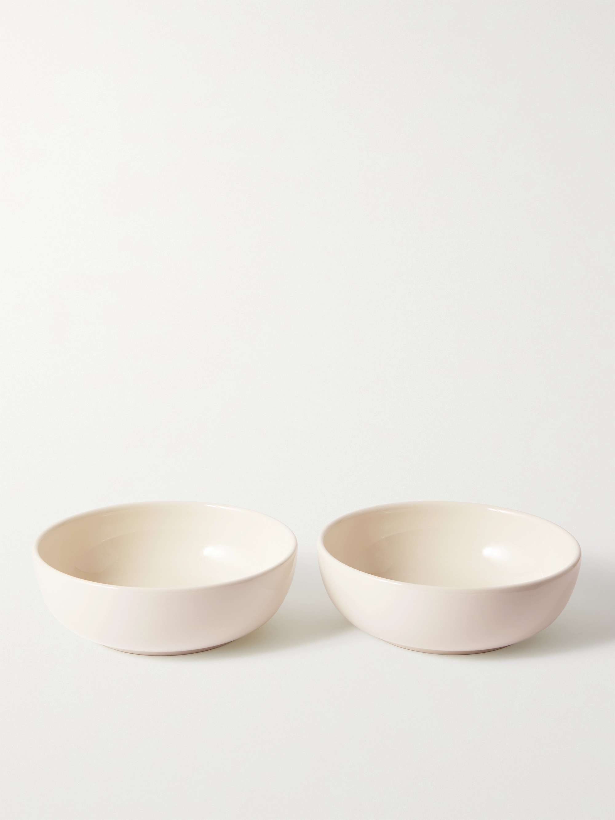 R+D.LAB Set of Two Large Bilancia Glazed Ceramic Bowls for Men