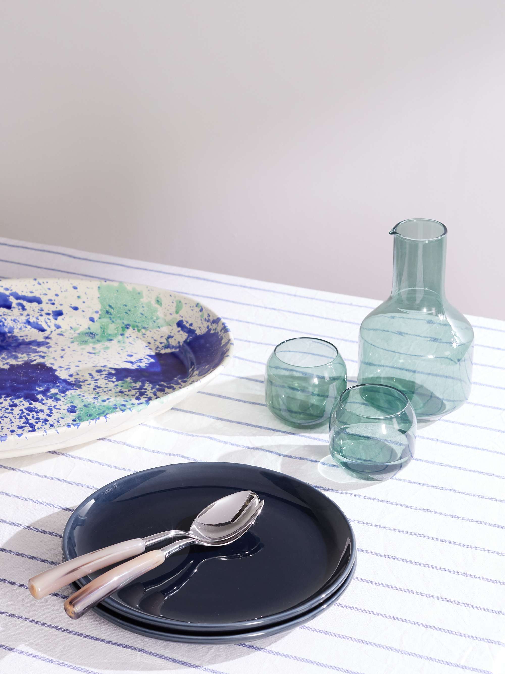 R+D.LAB Set of Two Small Bilancia Glazed Ceramic Plates