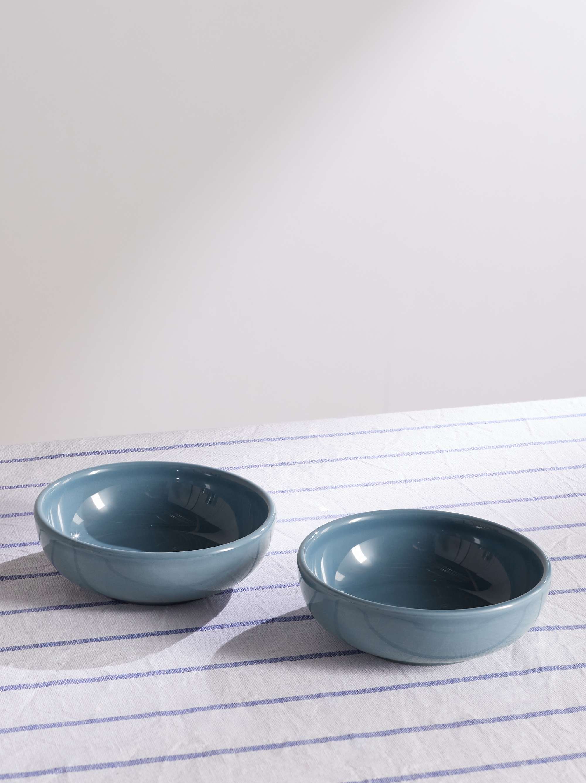 R+D.LAB Set of Two Large Bilancia Glazed Ceramic Bowls for Men