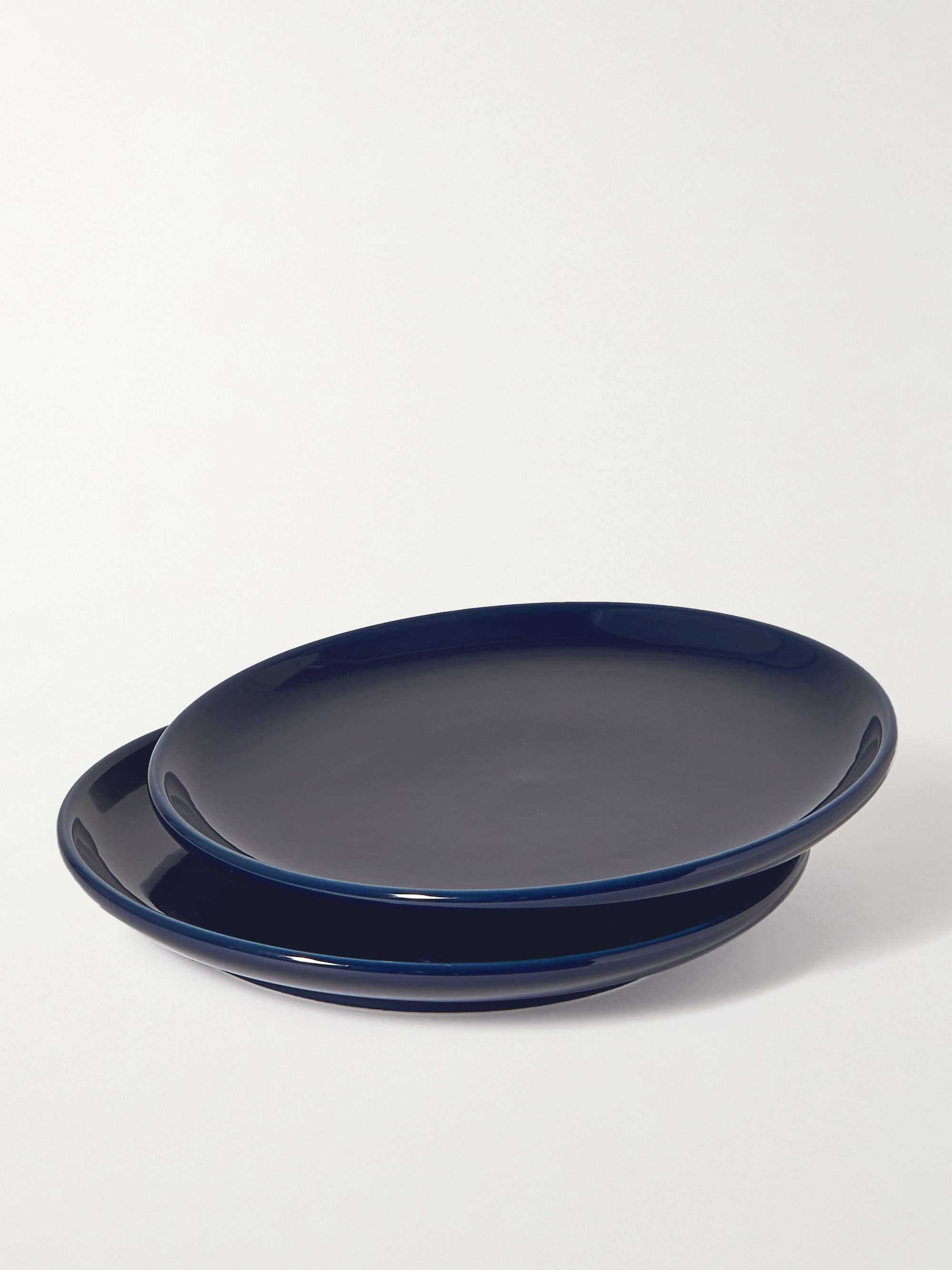 R+D.LAB Set of Two Small Bilancia Glazed Ceramic Plates