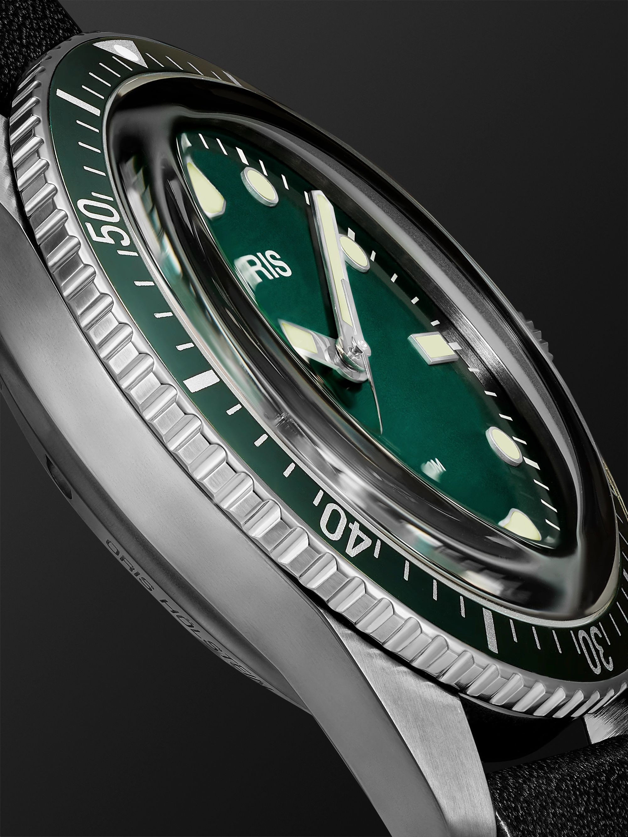 ORIS + MR PORTER Divers-Sixty Five 10th Birthday Limited Edition Automatic 40mm PVD-Coated Stainless Steel and Leather Watch, Ref. No. 01 400 7772 4217-Set