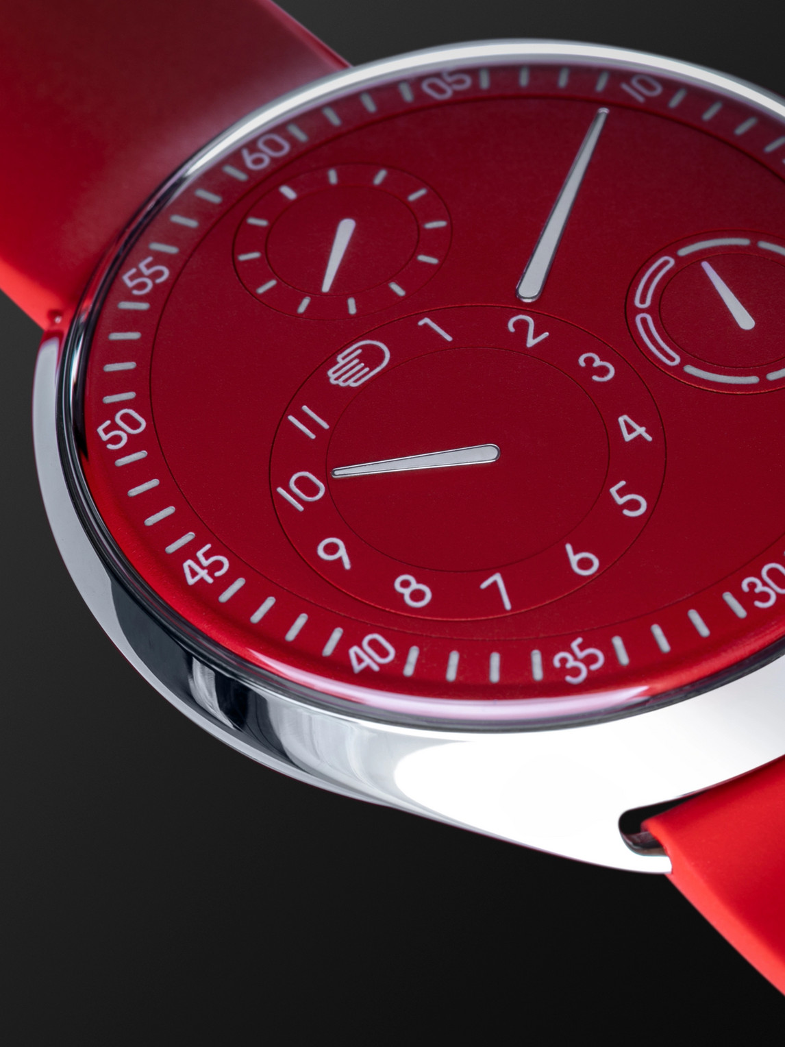 Shop Ressence Type 1 Slim Red Limited Edition Automatic 42mm Titanium And Rubber Watch, Ref. No. Type 1s 000