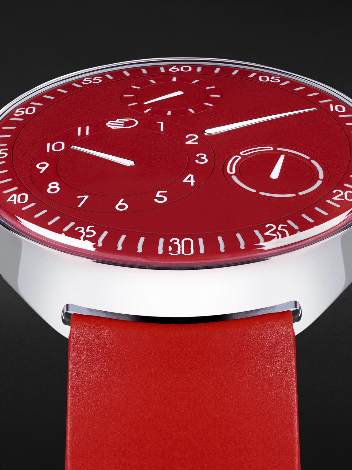 Shop Ressence Type 1 Slim Red Limited Edition Automatic 42mm Titanium And Rubber Watch, Ref. No. Type 1s 000