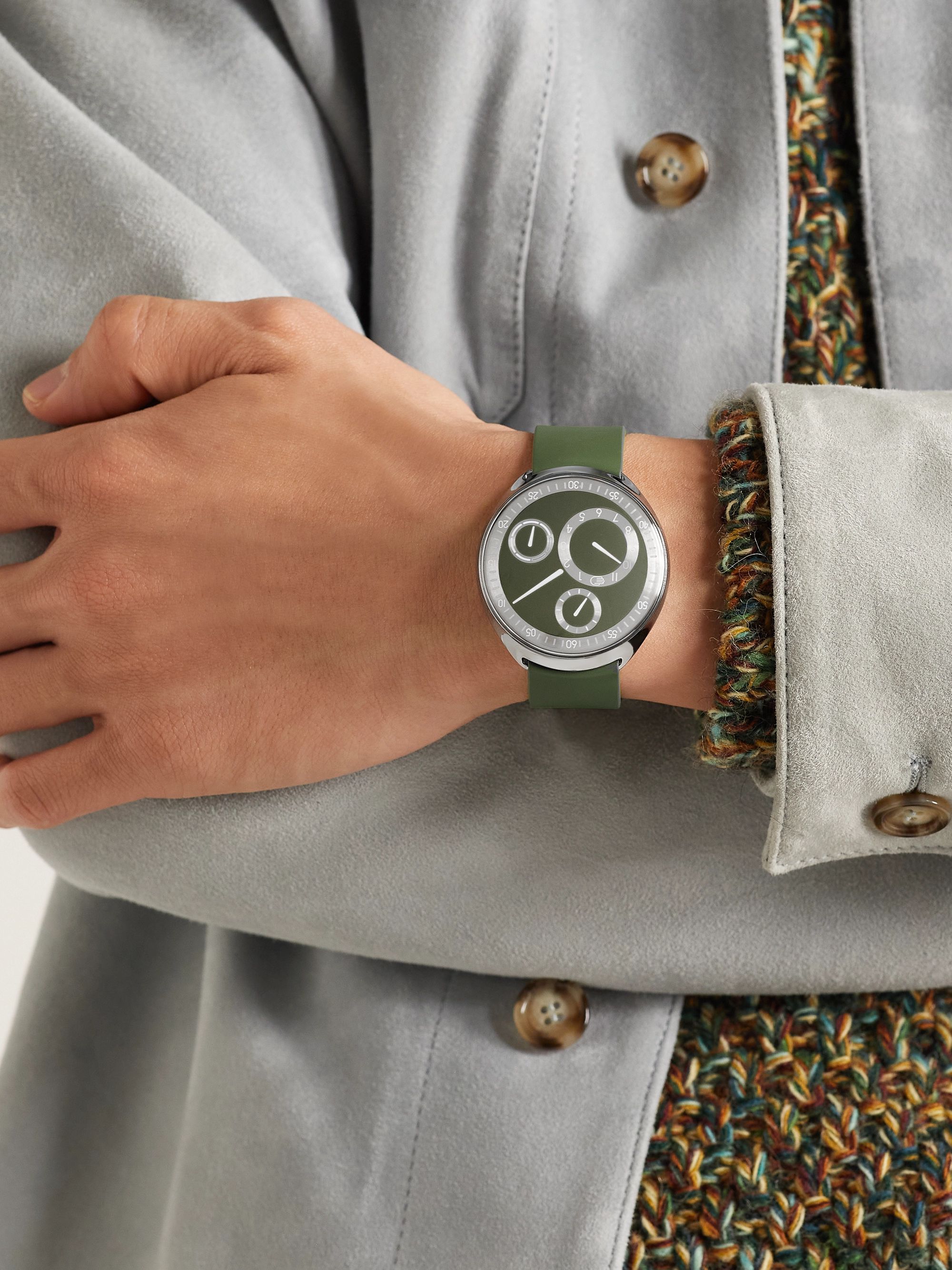 RESSENCE + MR PORTER Type 1 Slim Limited Edition Automatic 42mm Titanium and Rubber Watch, Ref. No. TYPE1 MRP