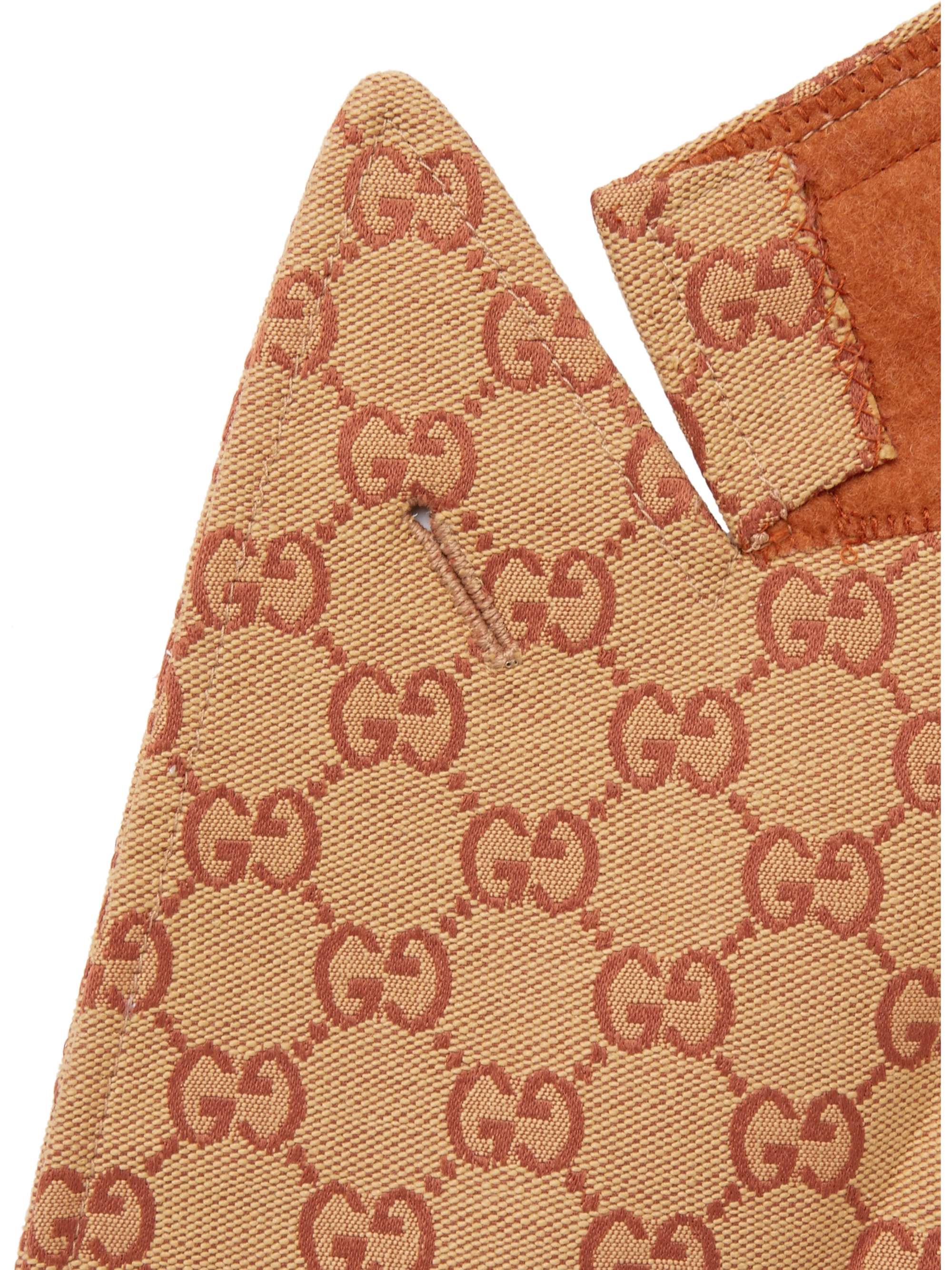 GUCCI Double-Breasted Logo-Jacquard Cotton-Blend Blazer