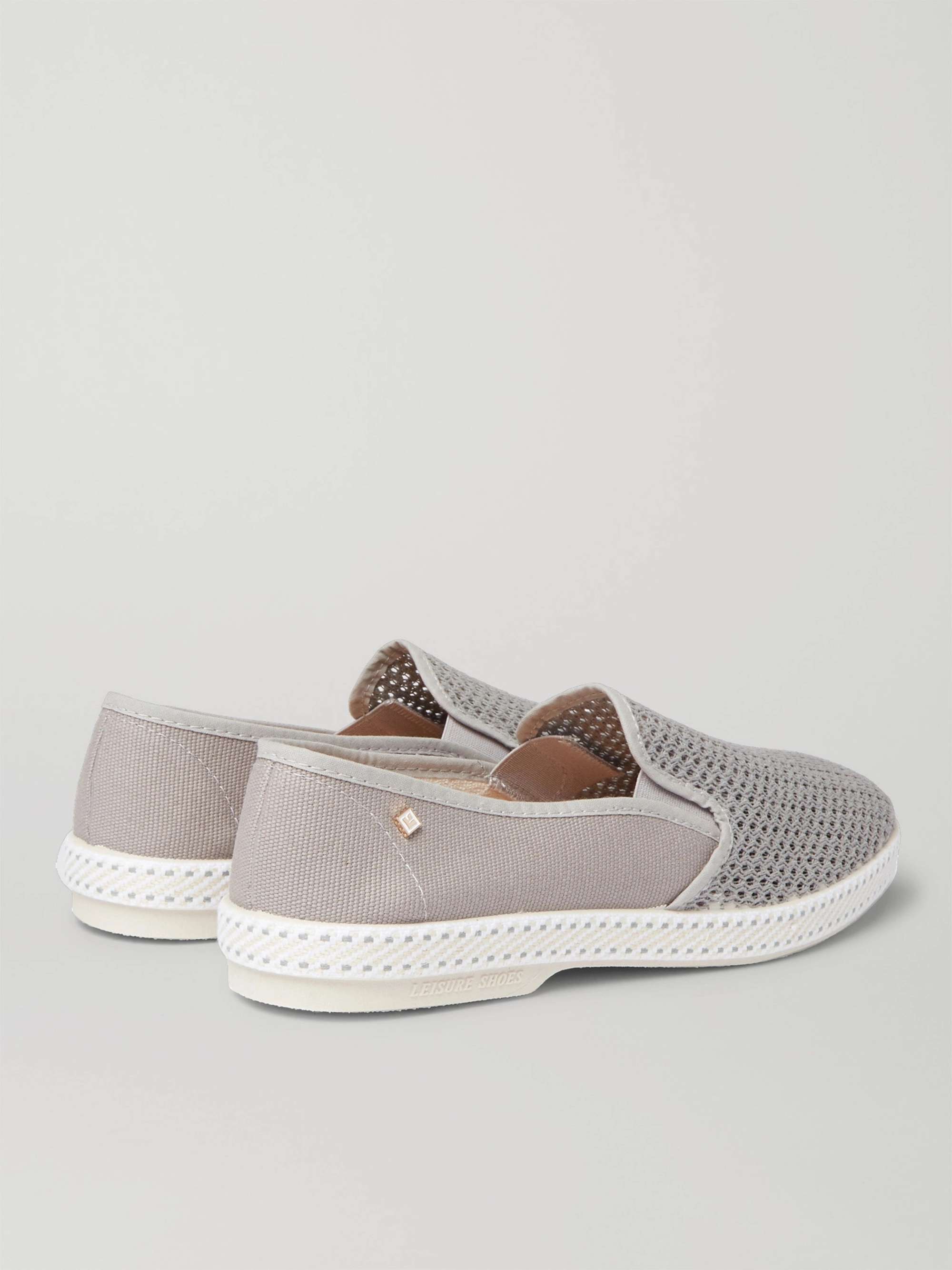 RIVIERAS Cotton-Mesh and Canvas Espadrilles