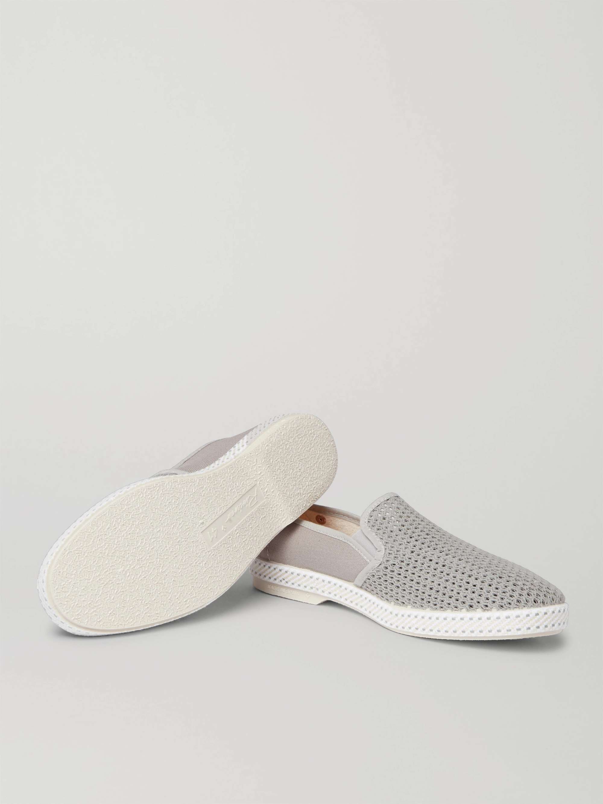 RIVIERAS Cotton-Mesh and Canvas Espadrilles