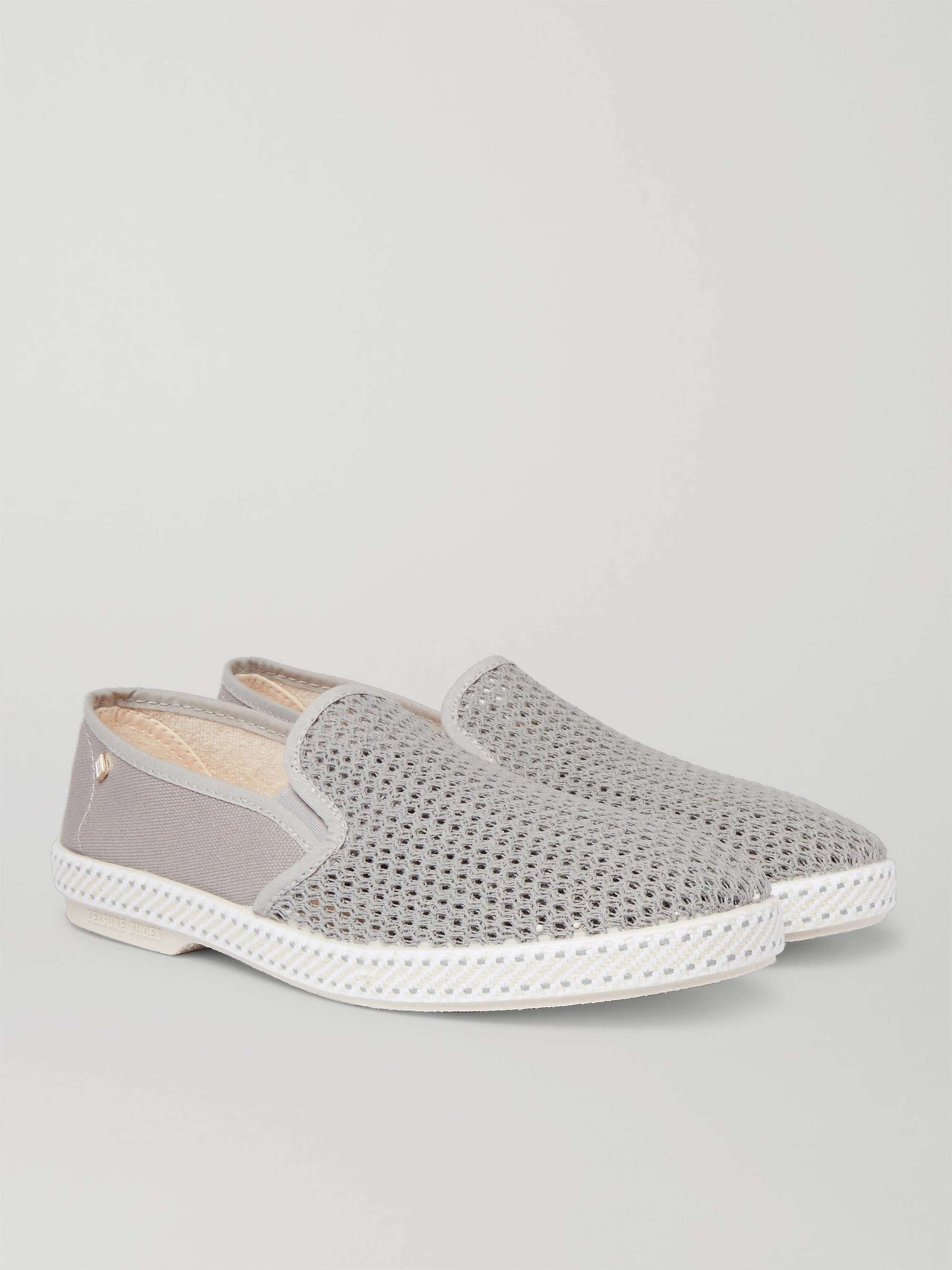 RIVIERAS Cotton-Mesh and Canvas Espadrilles