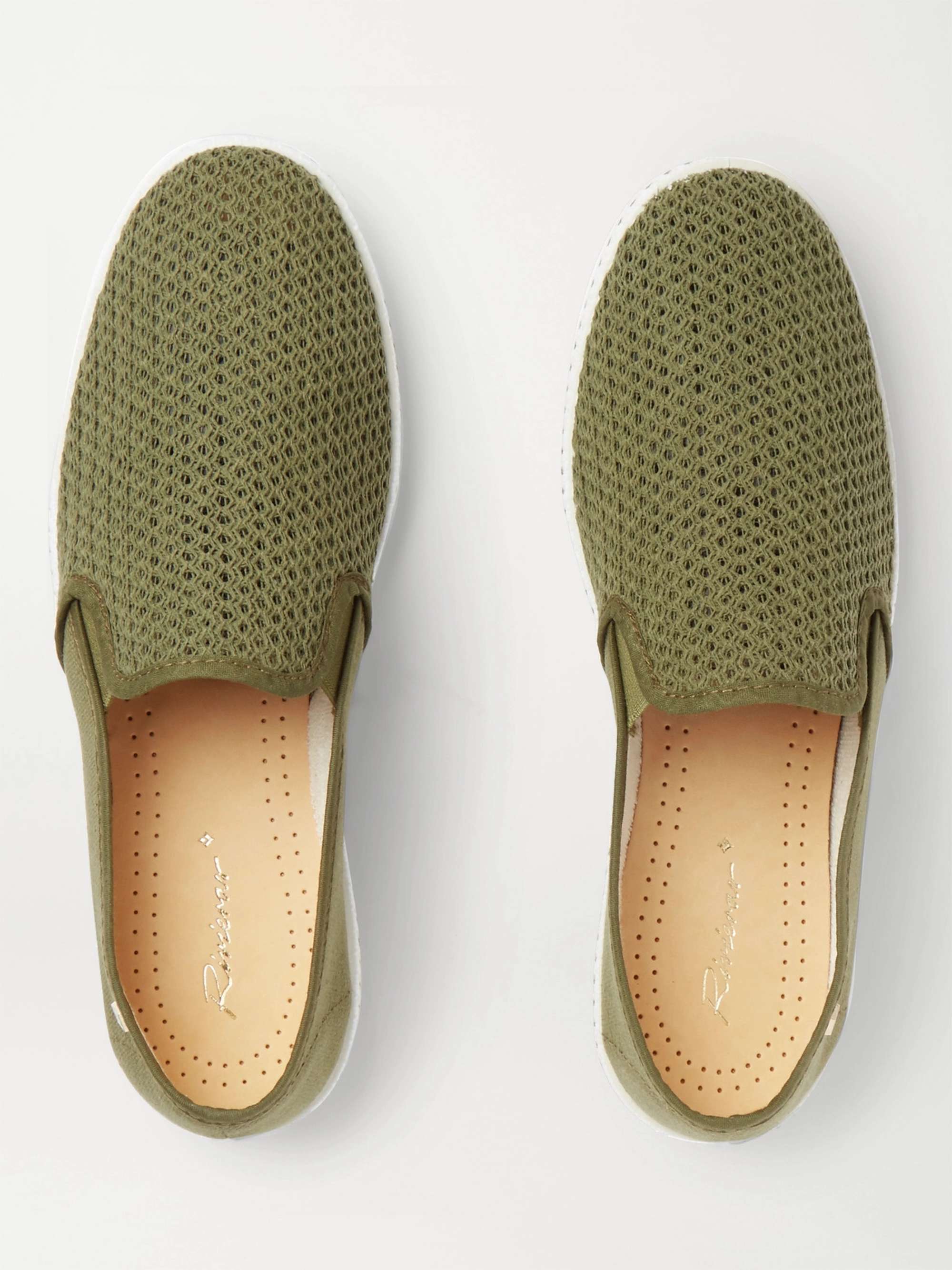 RIVIERAS Cotton-Mesh and Canvas Espadrilles
