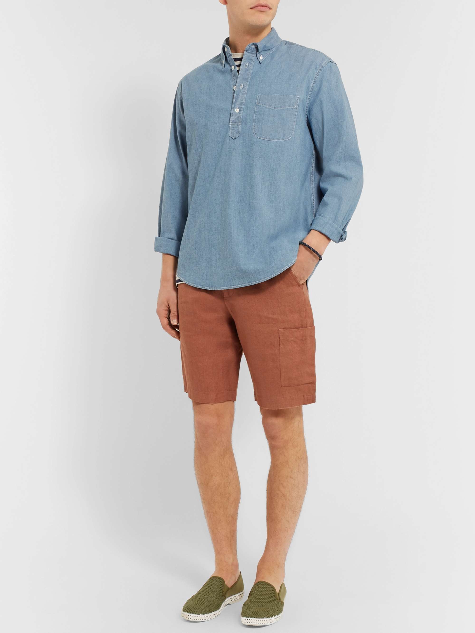 RIVIERAS Cotton-Mesh and Canvas Espadrilles