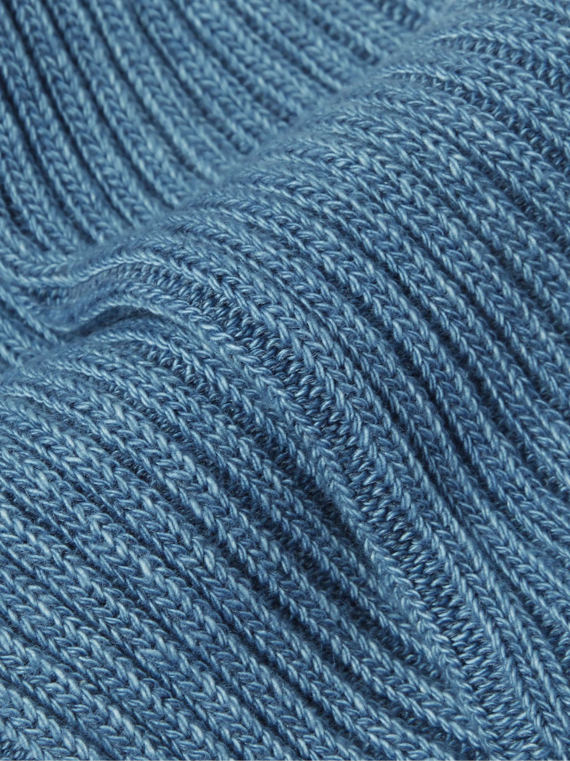 ANONYMOUS ISM Ribbed Cotton-Blend Socks