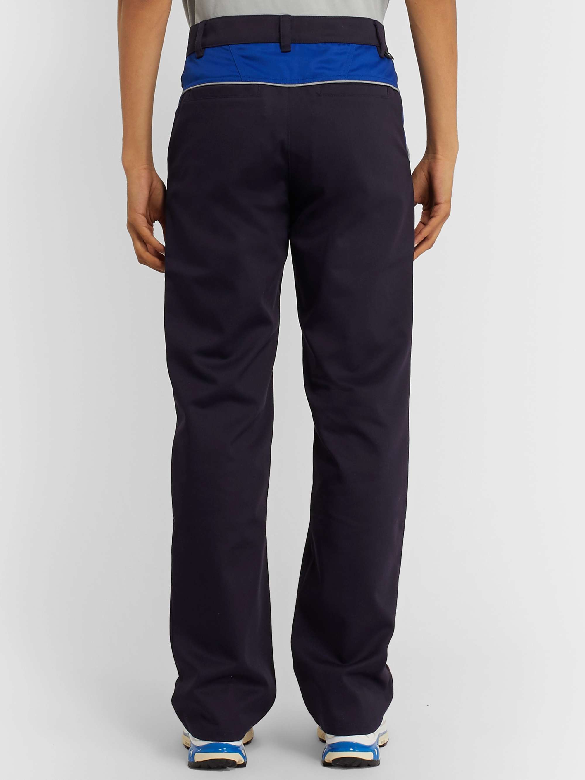 AFFIXWORKS(AFFXWRKS) Reflective-Trimmed Colour-Block Twill Trousers