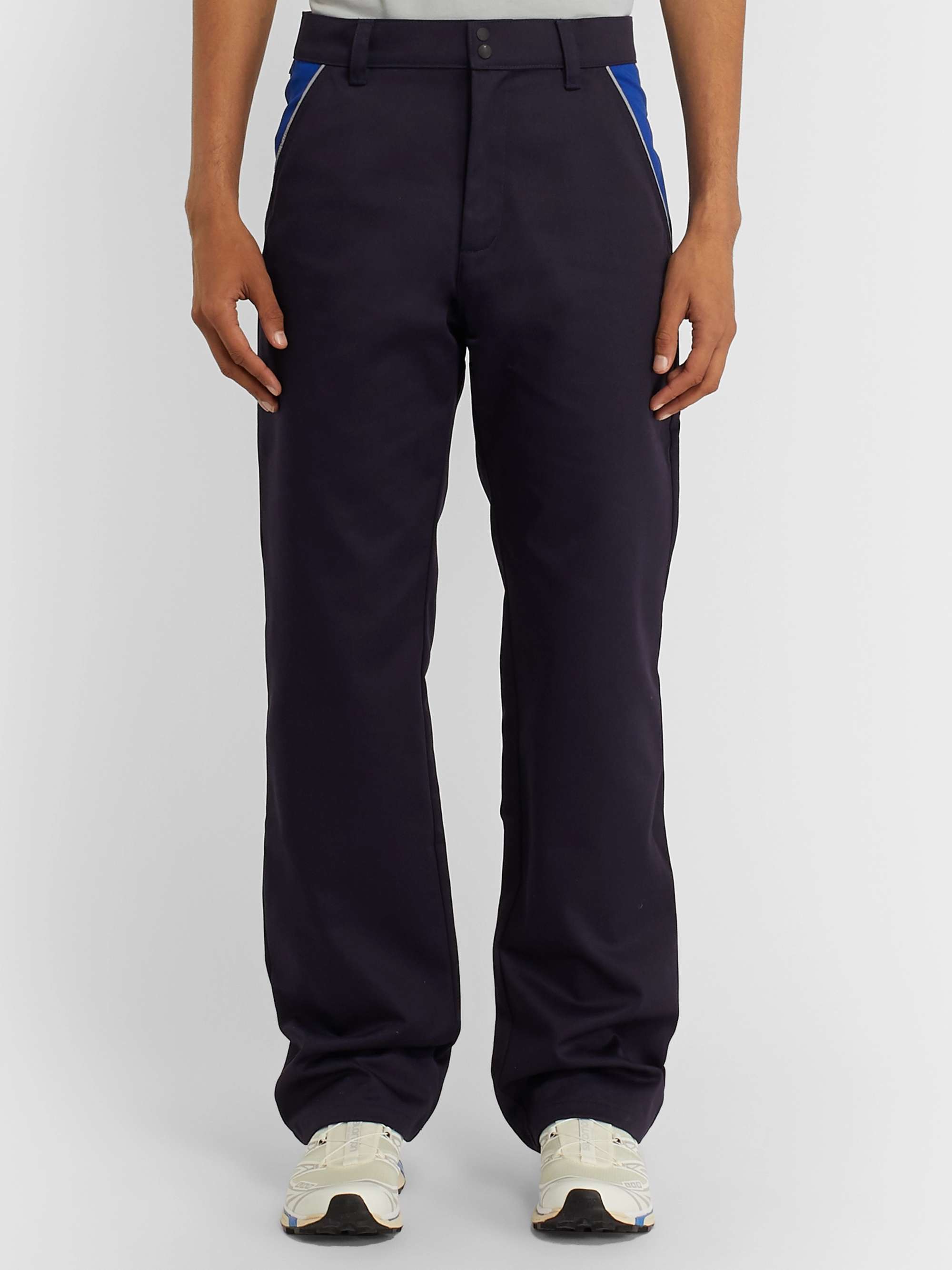 AFFIXWORKS(AFFXWRKS) Reflective-Trimmed Colour-Block Twill Trousers