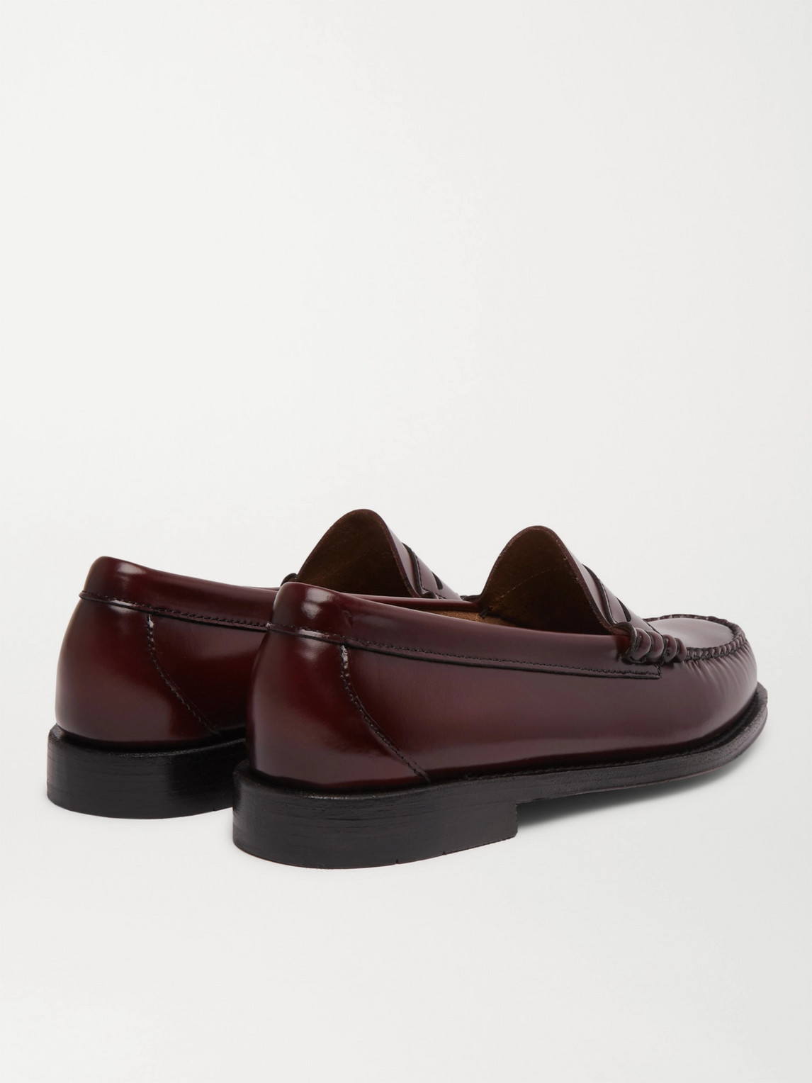 Shop G.h. Bass & Co. Weejuns Heritage Larson Leather Penny Loafers In Burgundy