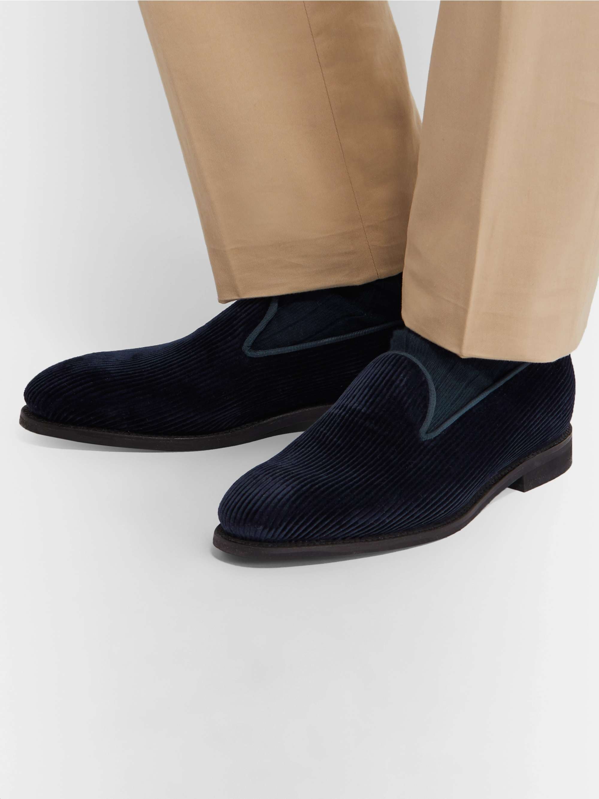 GEORGE CLEVERLEY Positano Waxed-Cotton Loafers