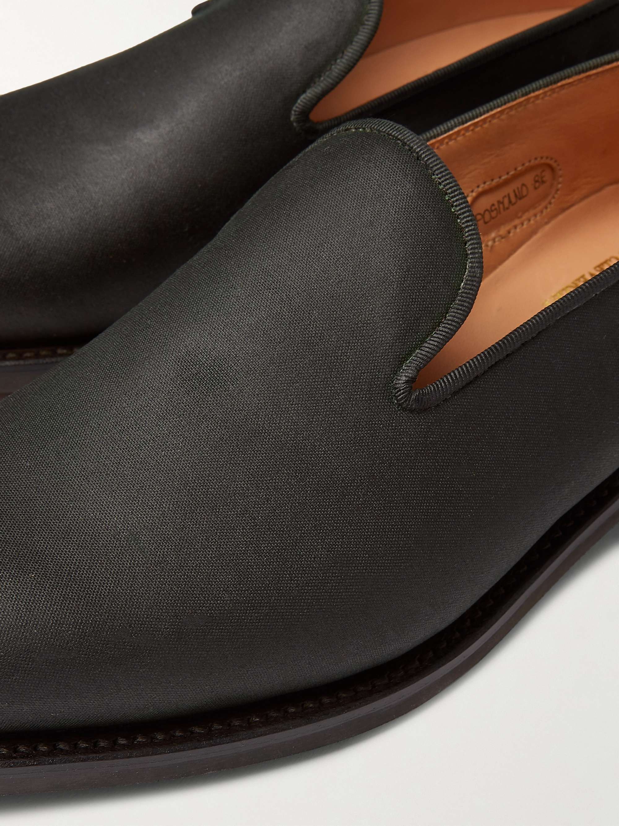 GEORGE CLEVERLEY Positano Waxed-Cotton Loafers for Men | MR PORTER
