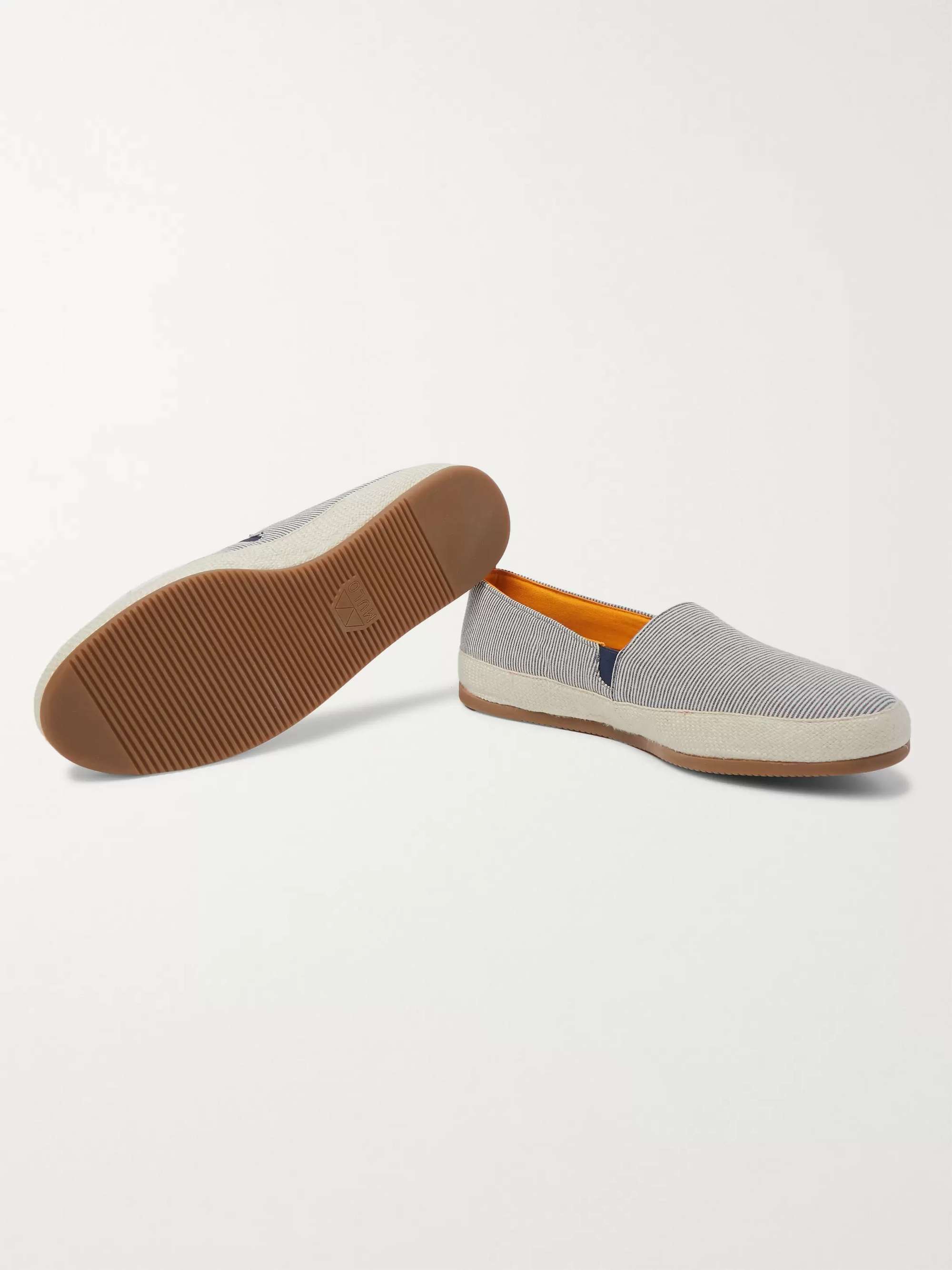 MULO Striped Seersucker Espadrilles
