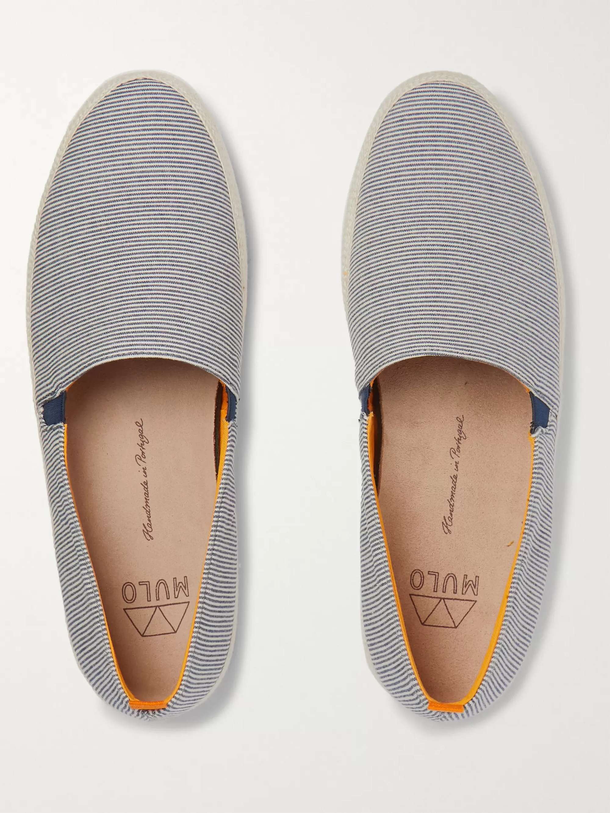 MULO Striped Seersucker Espadrilles