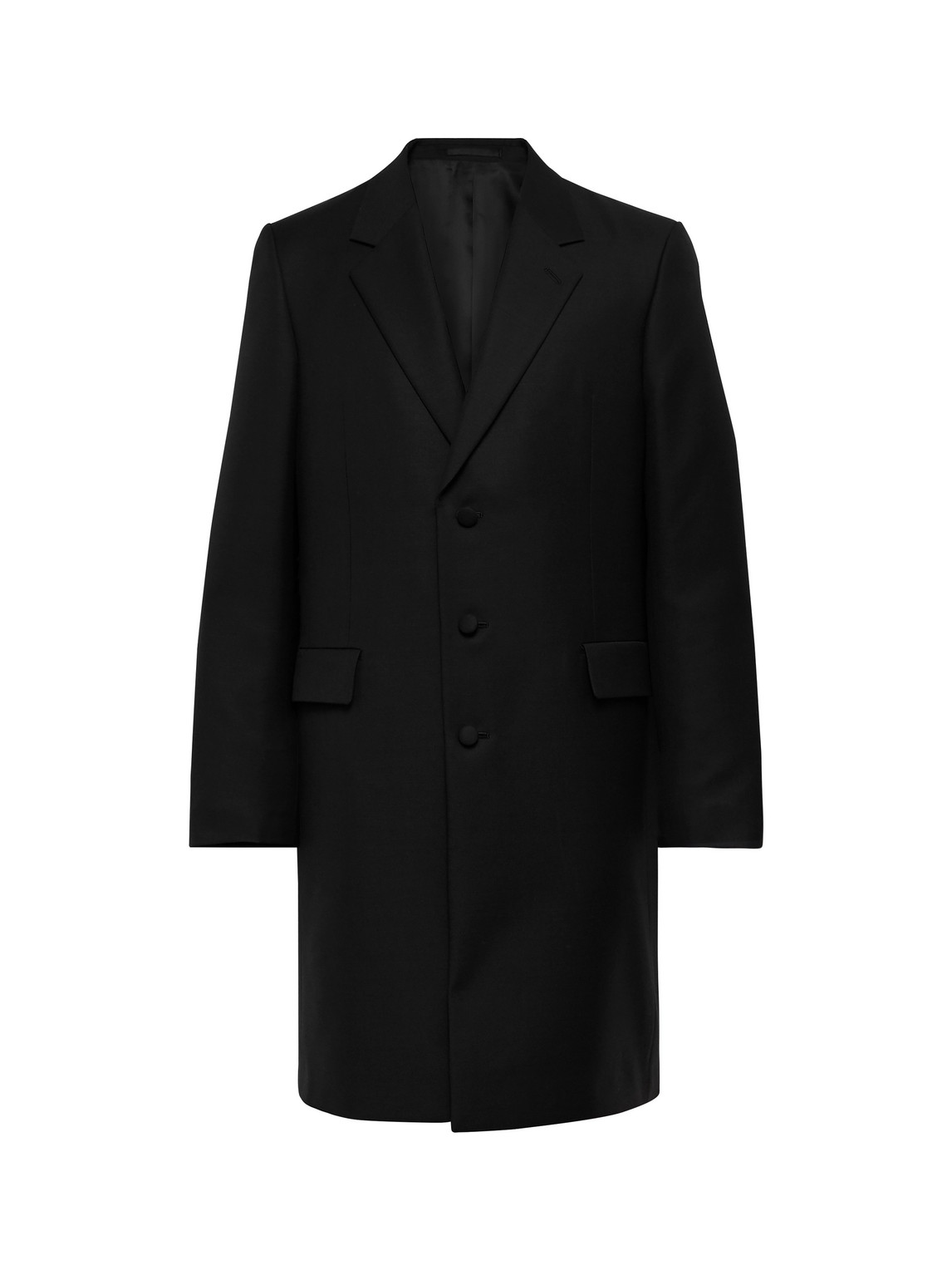 The Row Jonathan Wool And Mohair-blend Twill Coat In Black