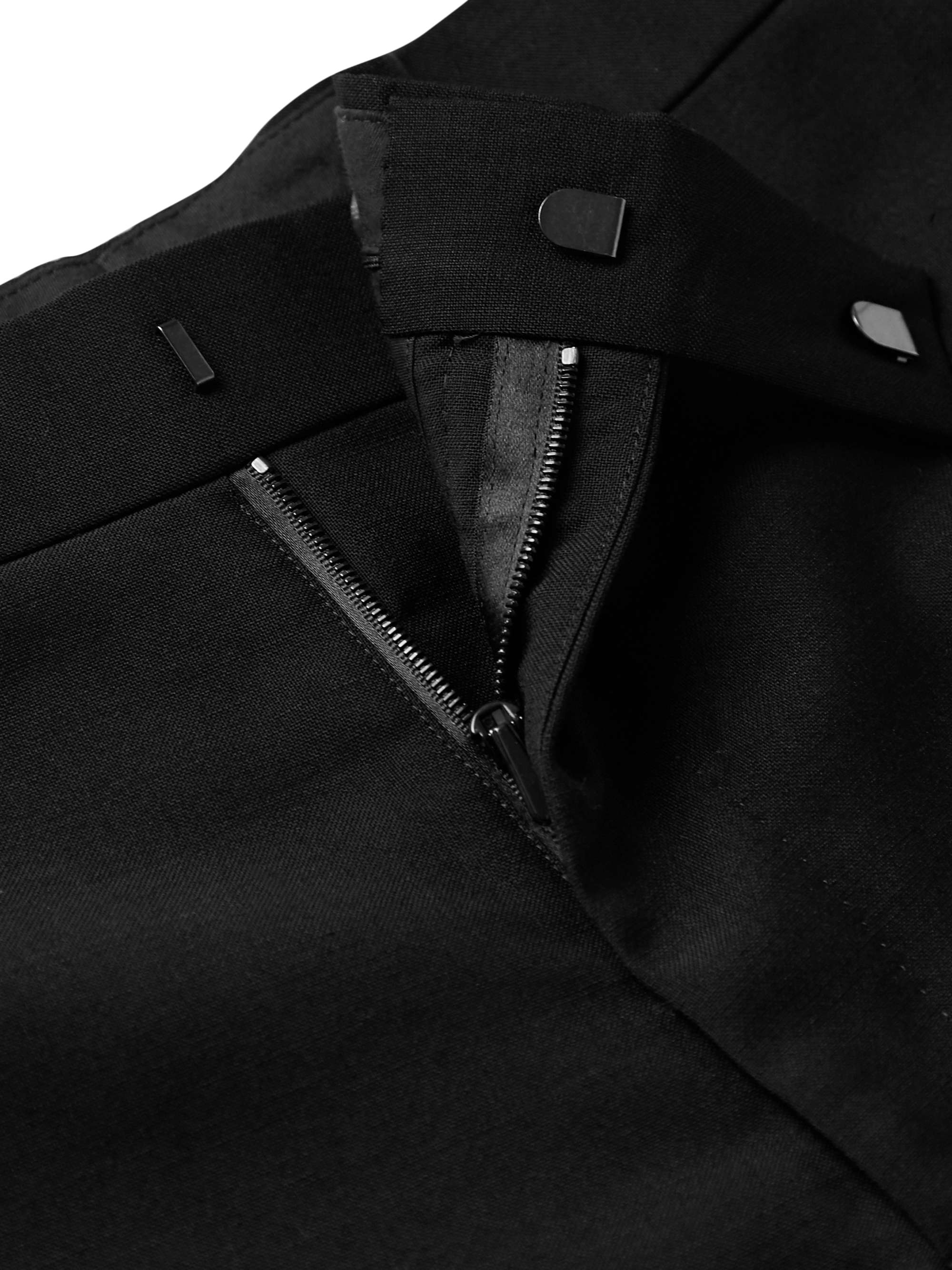 THE ROW Black Imran Wool and Mohair-Blend Trousers for Men | MR PORTER