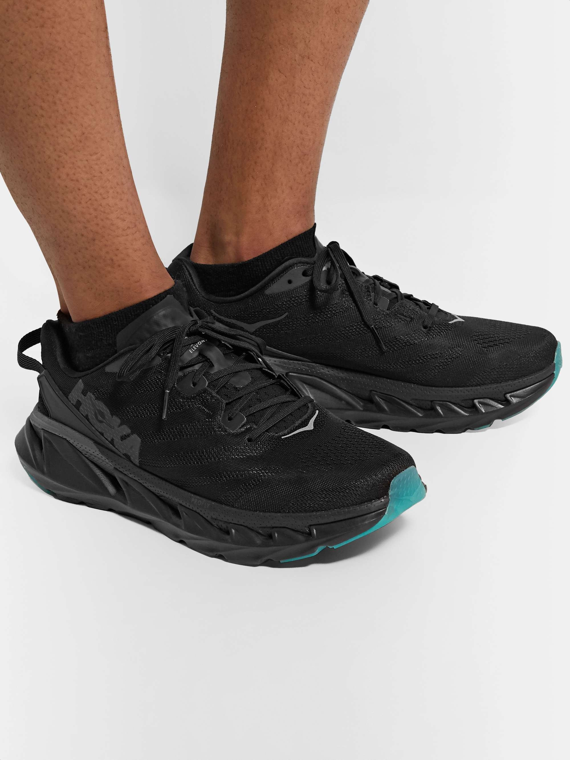 HOKA Elevon 2 Rubber-Trimmed Mesh Sneakers
