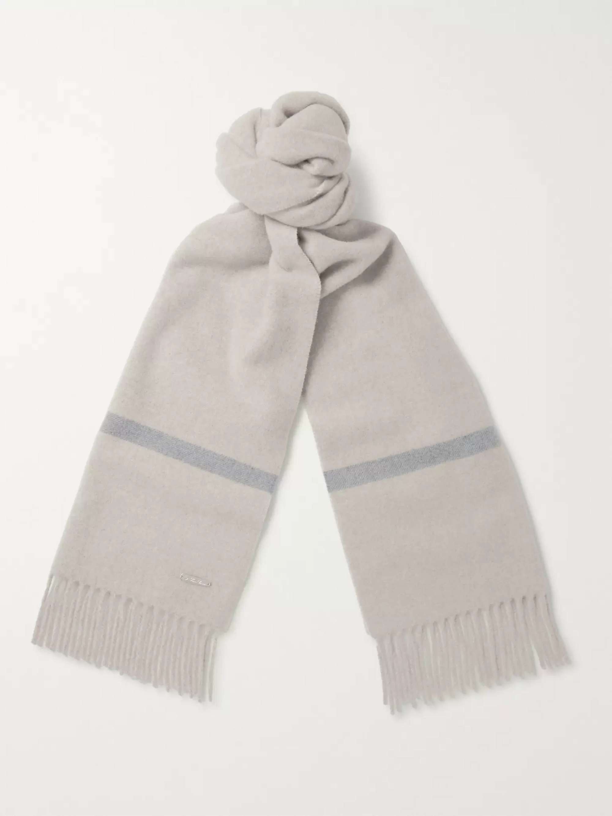 LORO PIANA Striped Baby Cashmere Scarf for Men | MR PORTER