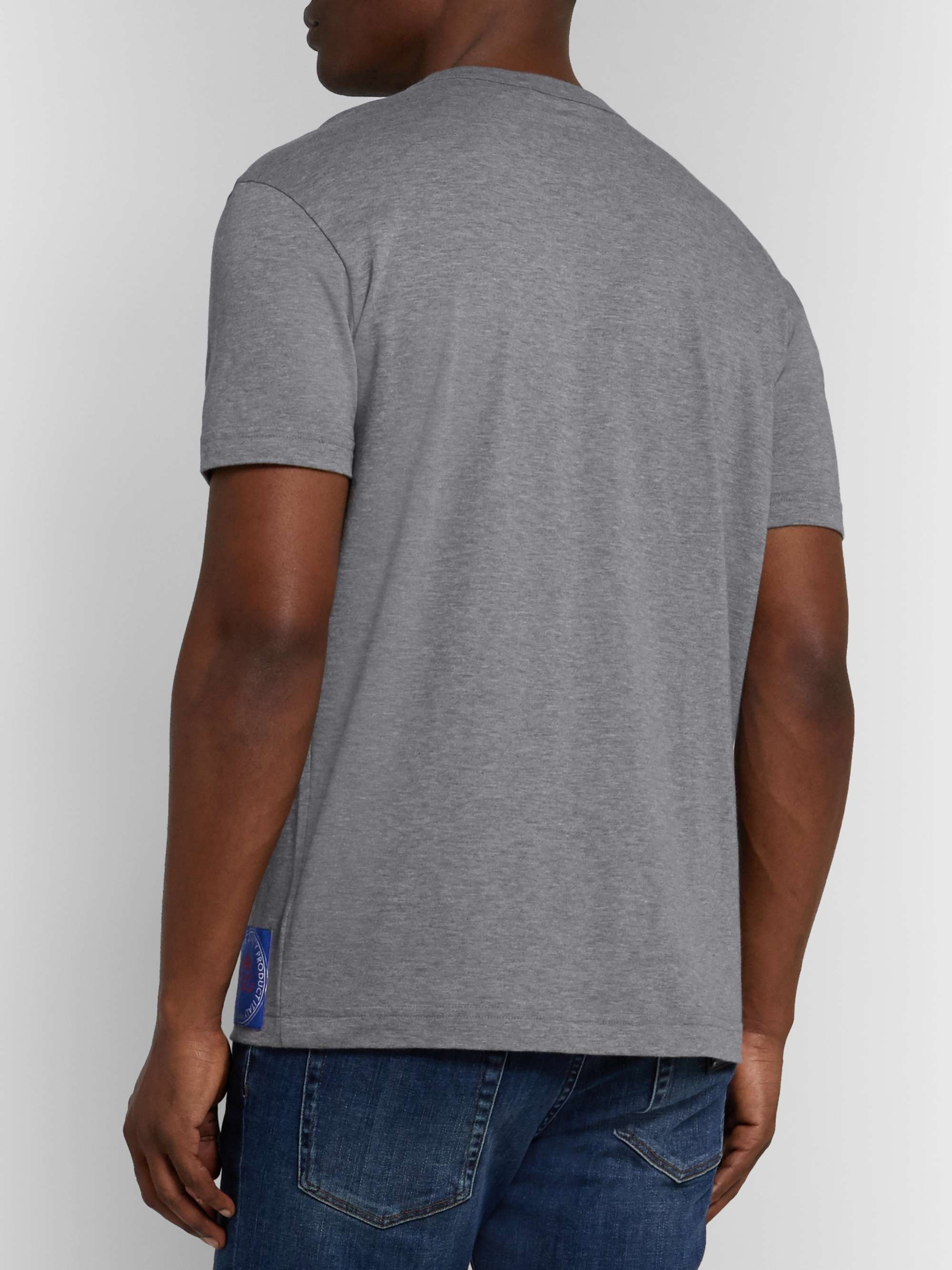 DOLCE&GABBANA Slim-Fit Logo-Appliquéd Cotton-Jersey T-Shirt