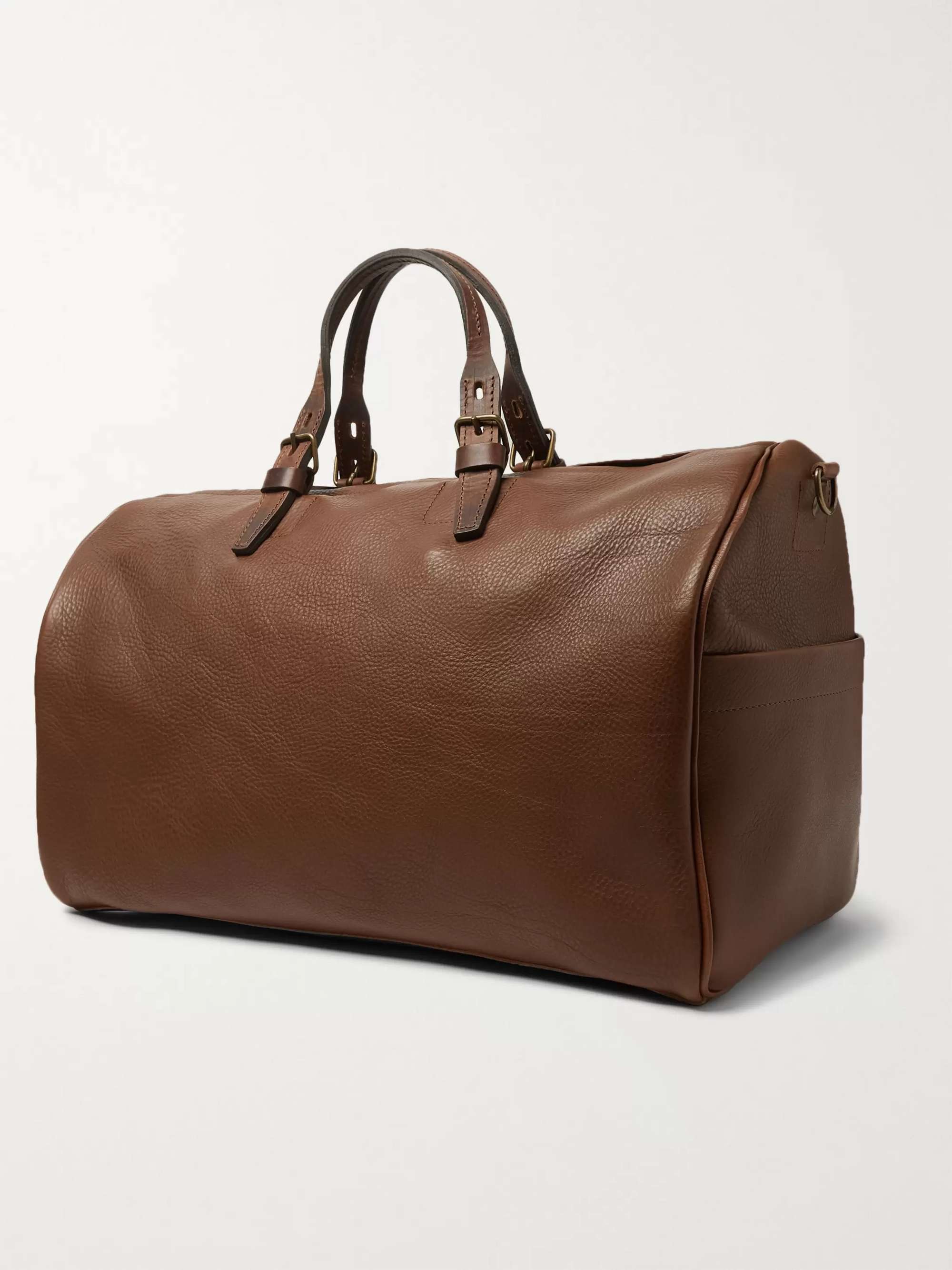 BLEU DE CHAUFFE Hobo Full-Grain Leather Holdall
