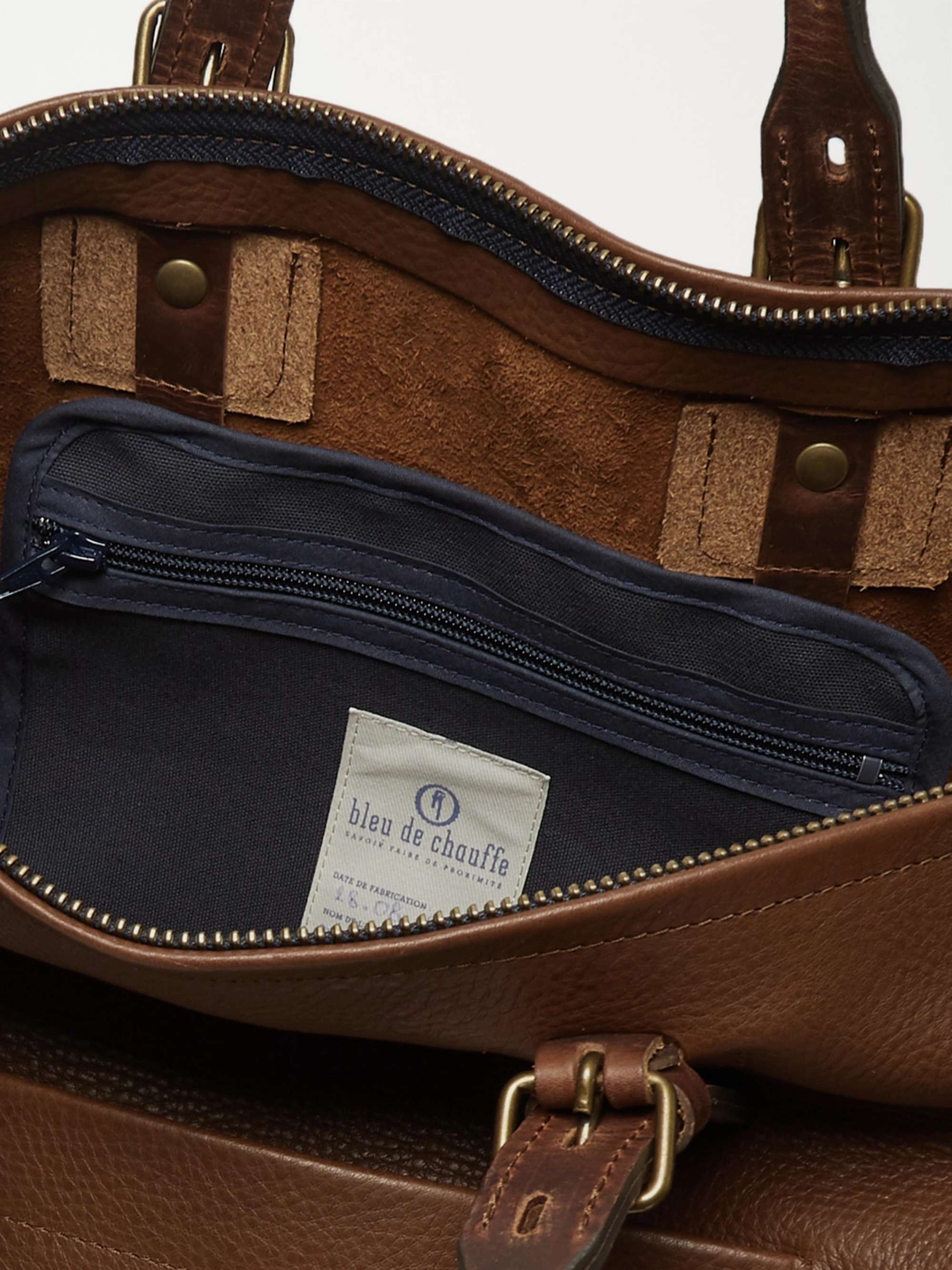 BLEU DE CHAUFFE Hobo Full-Grain Leather Holdall
