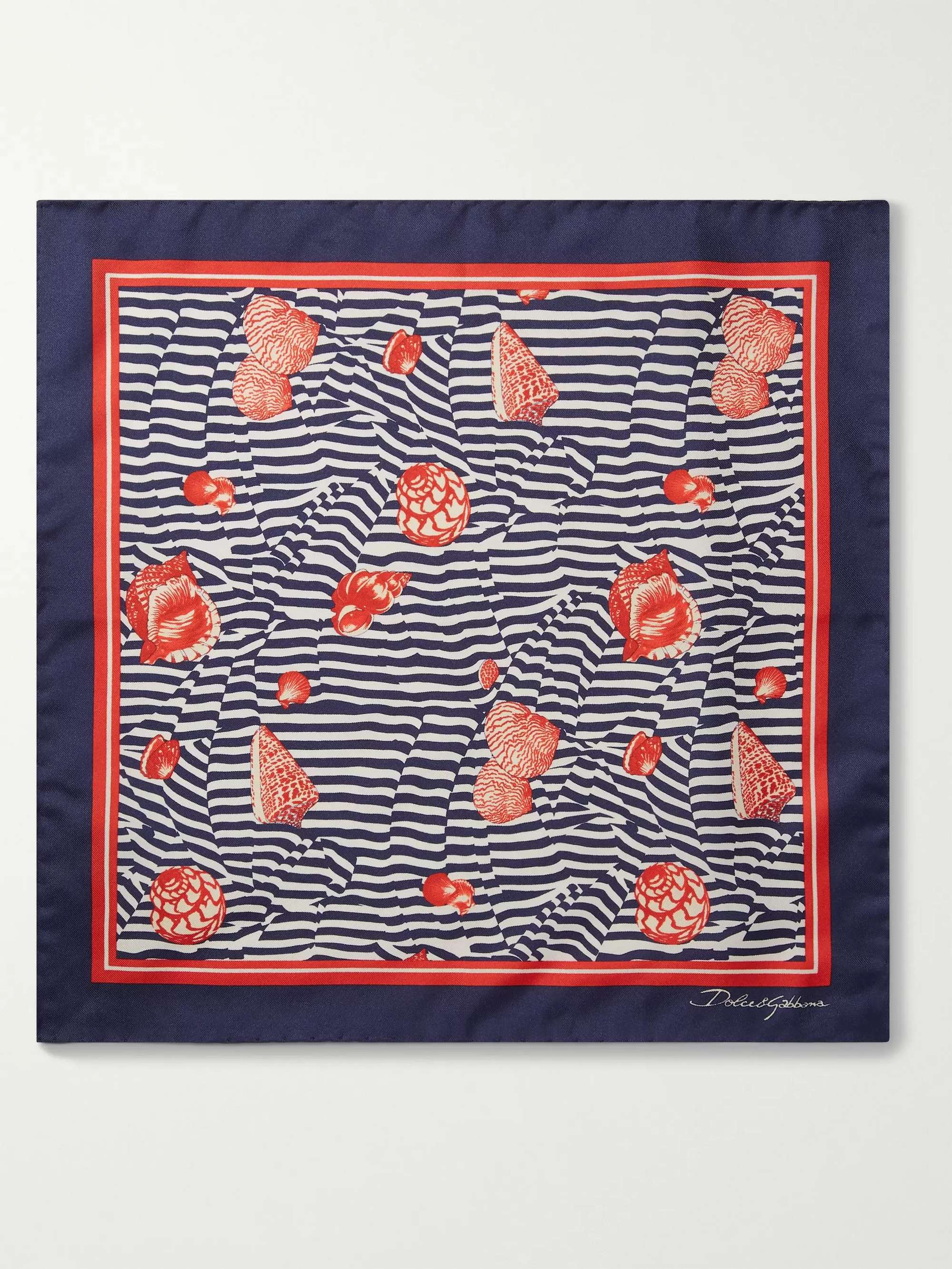 DOLCE&GABBANA Printed Silk-Twill Pocket Square