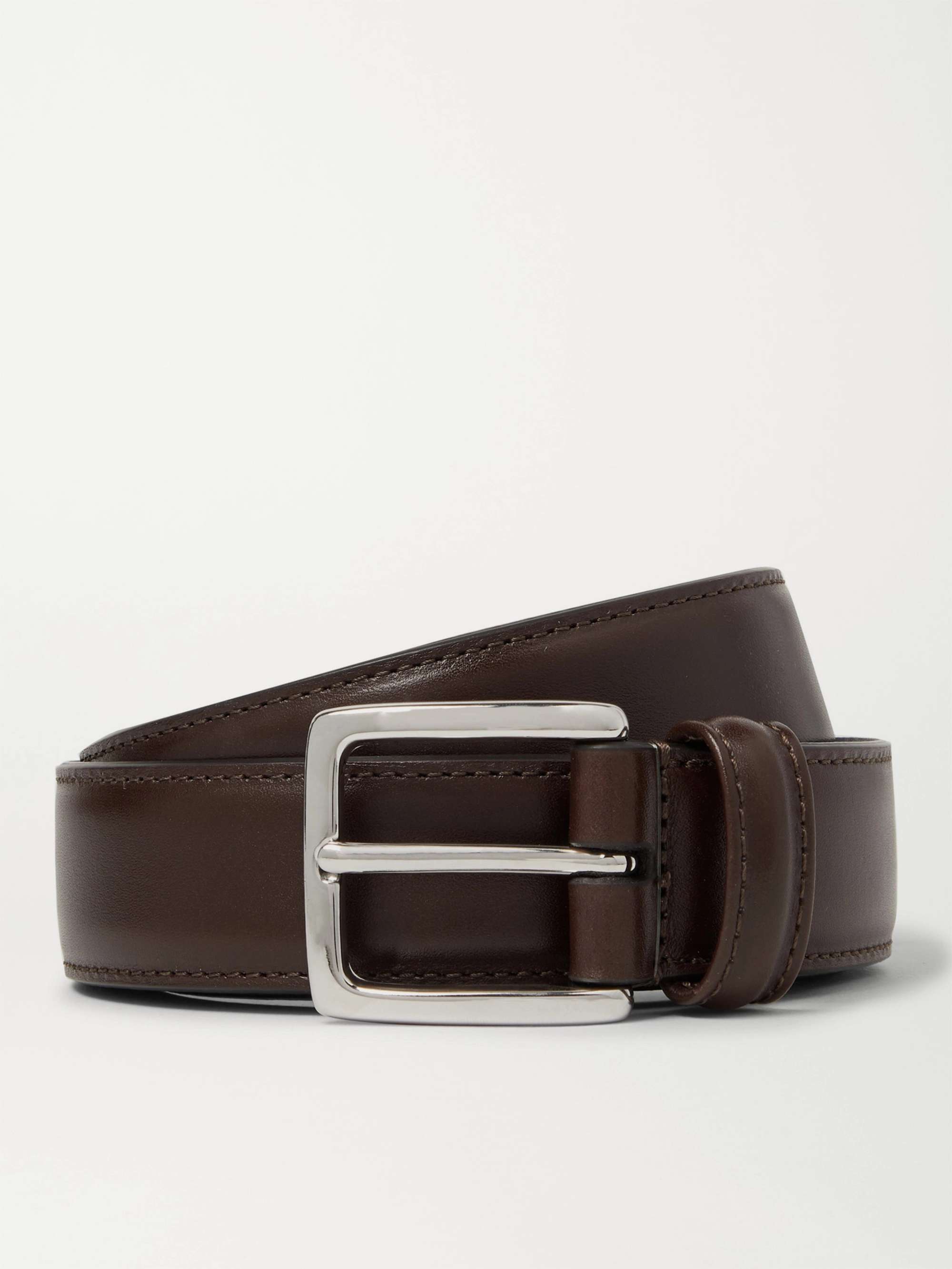 brown leather belts