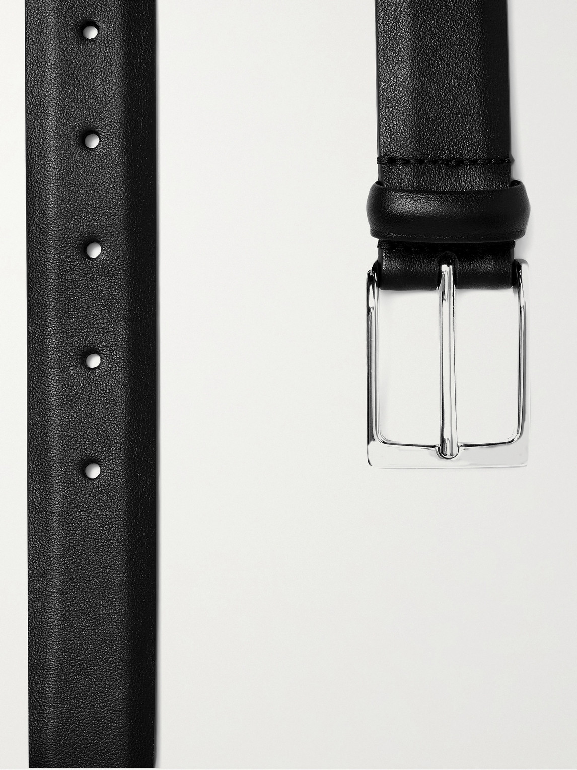Anderson's Andersons Mens Dark Brown Grained Leather Reversible Belt