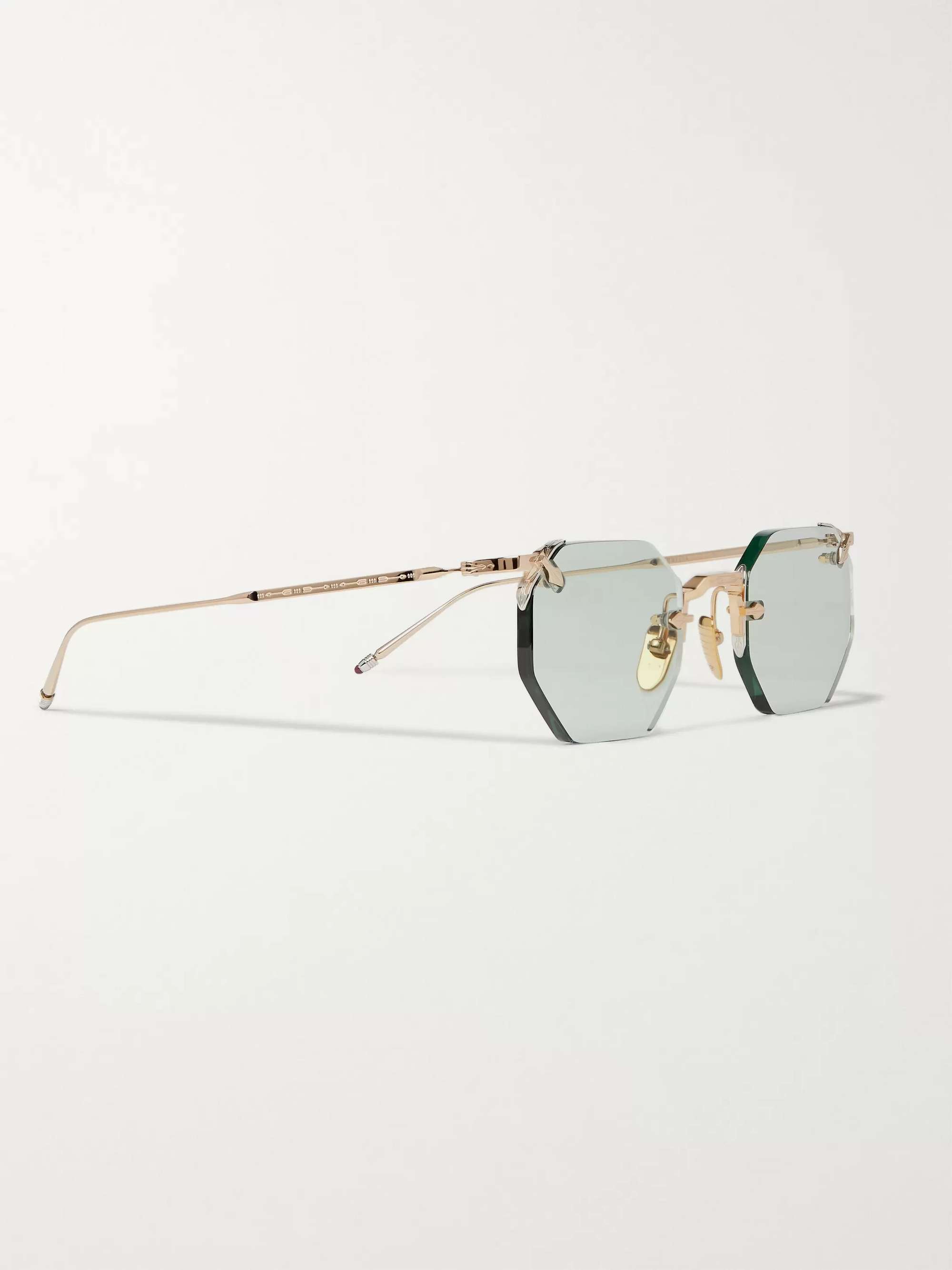 JACQUES MARIE MAGE El Dorado OctagonFrame SilverTone Metal Sunglasses
