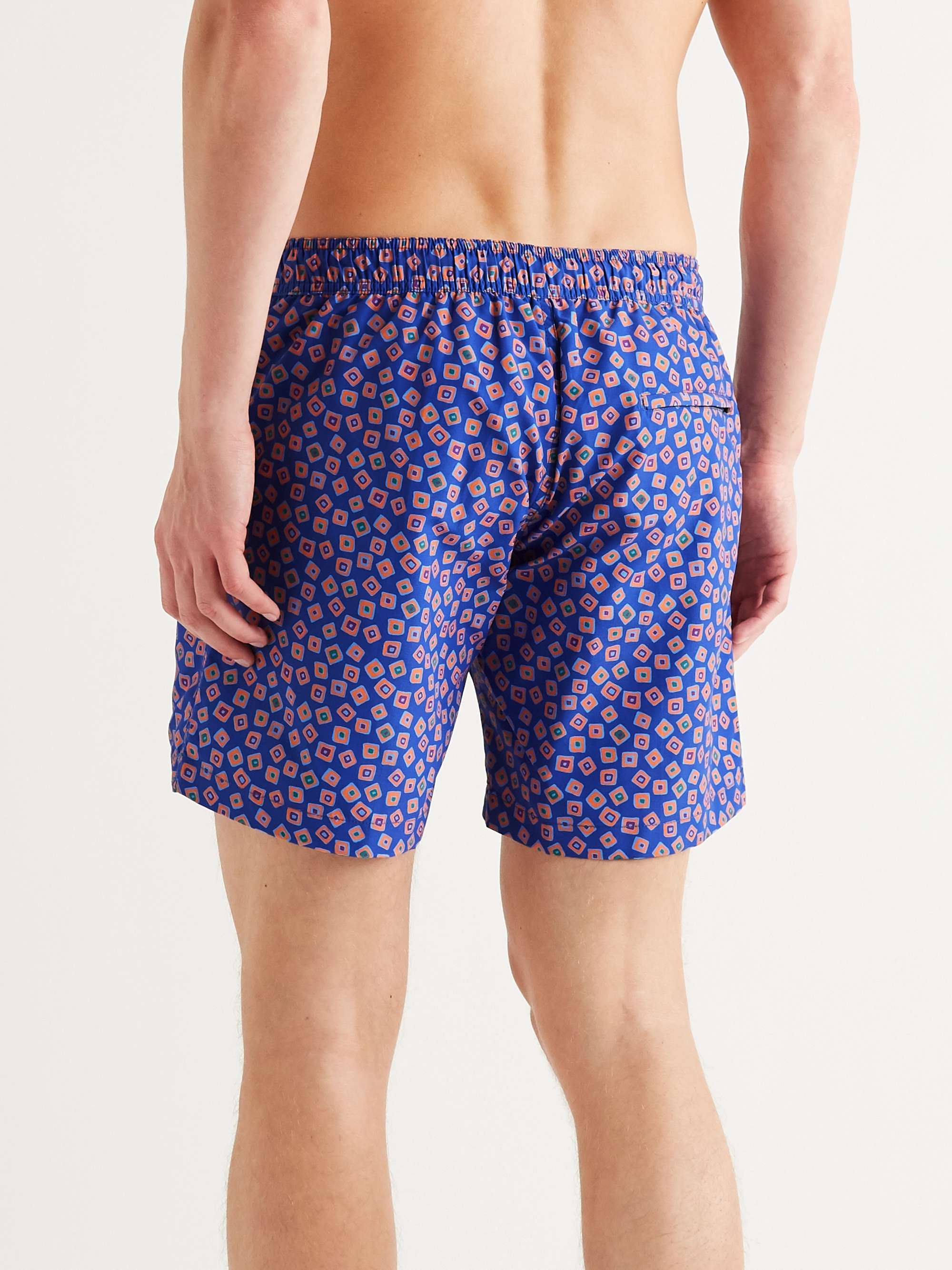 THORSUN + Charvet Mid-Length Printed Swim Shorts