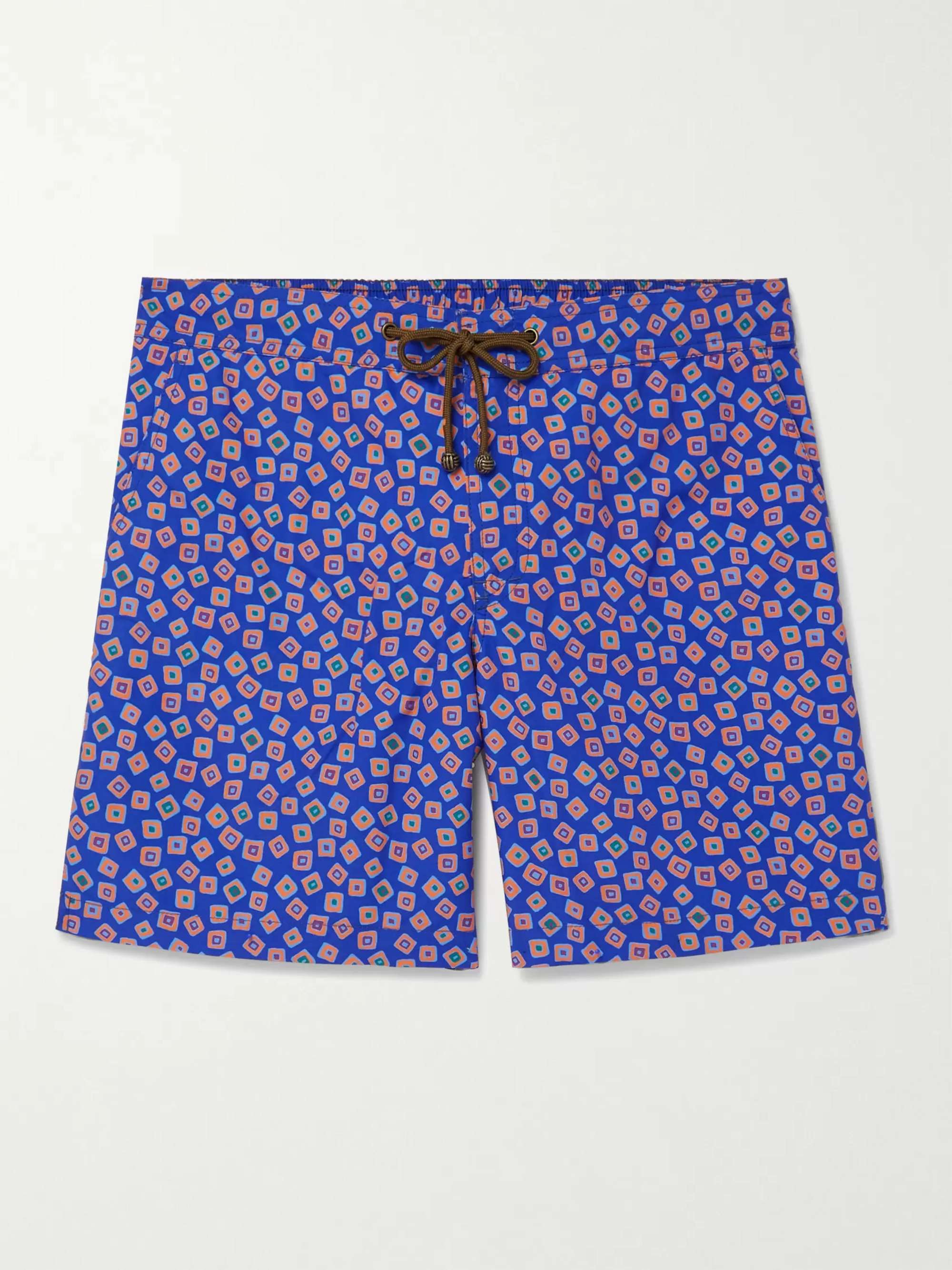 THORSUN + Charvet Mid-Length Printed Swim Shorts