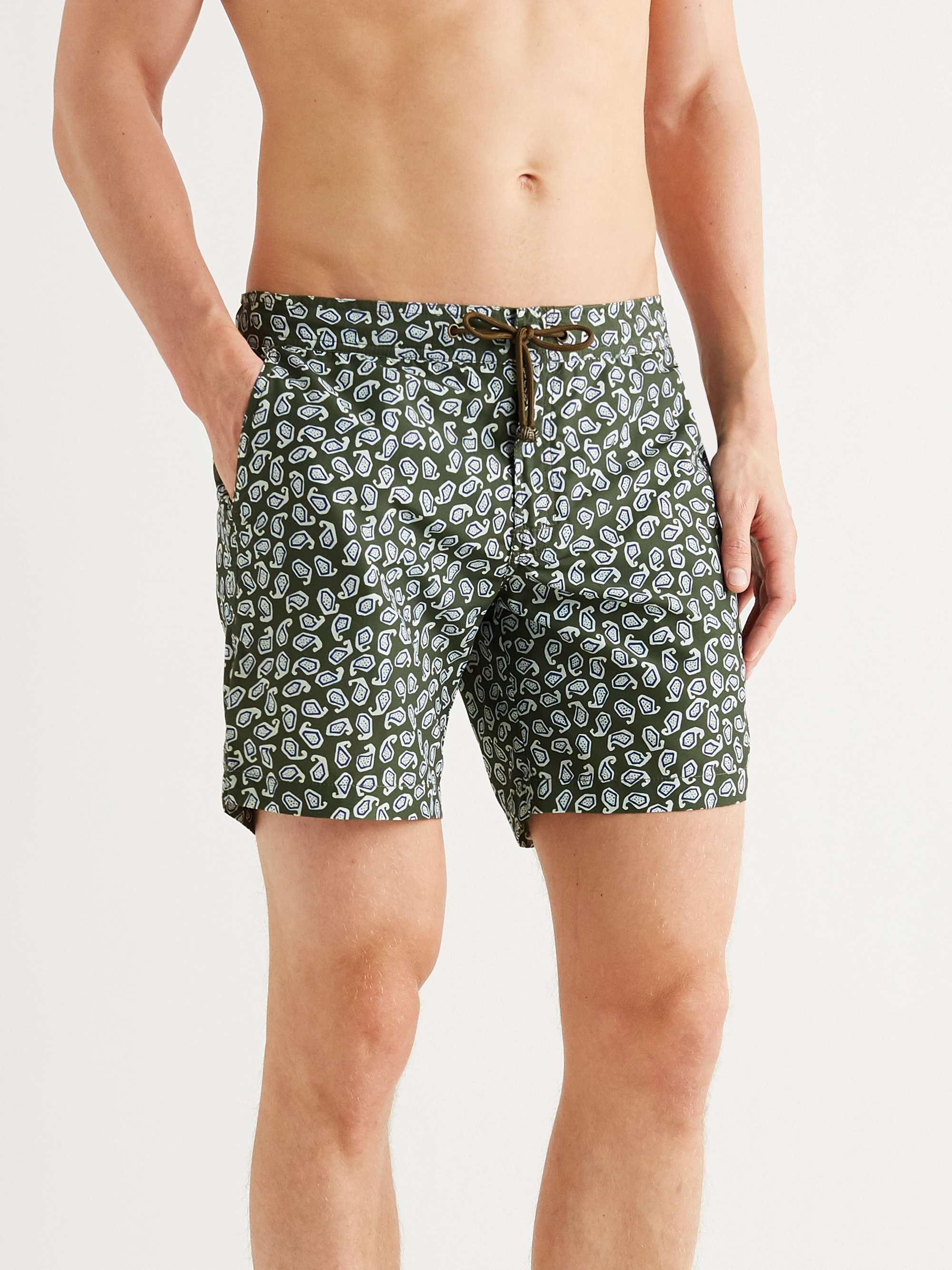 THORSUN + Charvet Mid-Length Paisley-Print Swim Shorts
