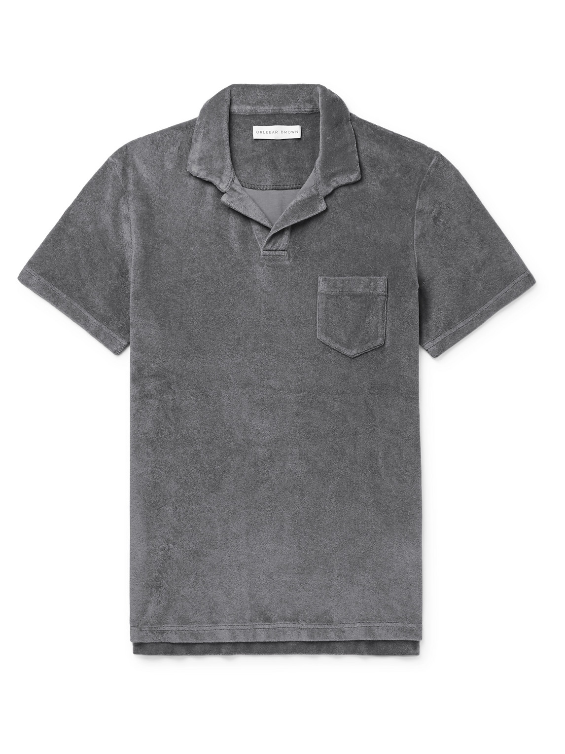 ORLEBAR BROWN SLIM-FIT CAMP-COLLAR COTTON-TERRY POLO SHIRT
