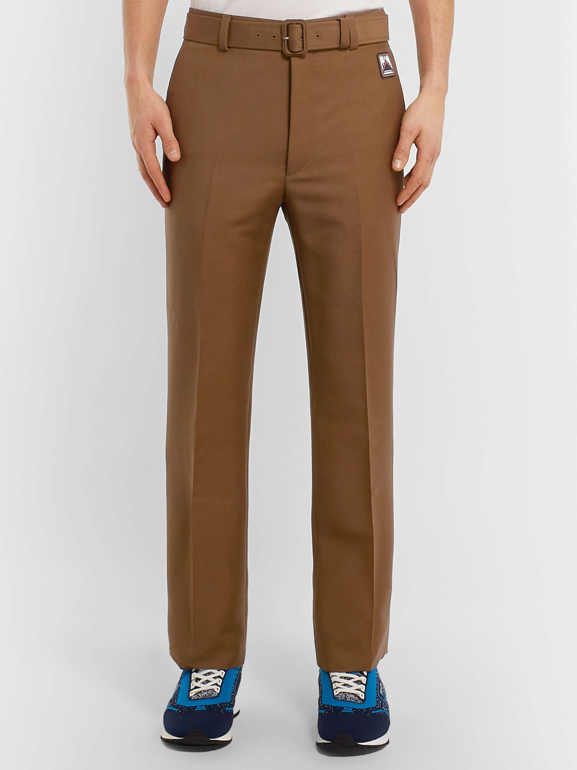 PRADA Slim-Fit Mohair and Wool-Blend Trousers