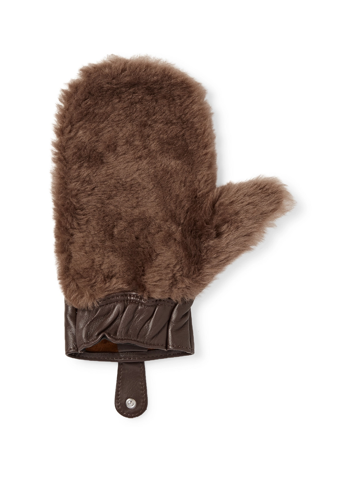 Lorenzi Milano Shearling and Leather Shoeshine Mitt