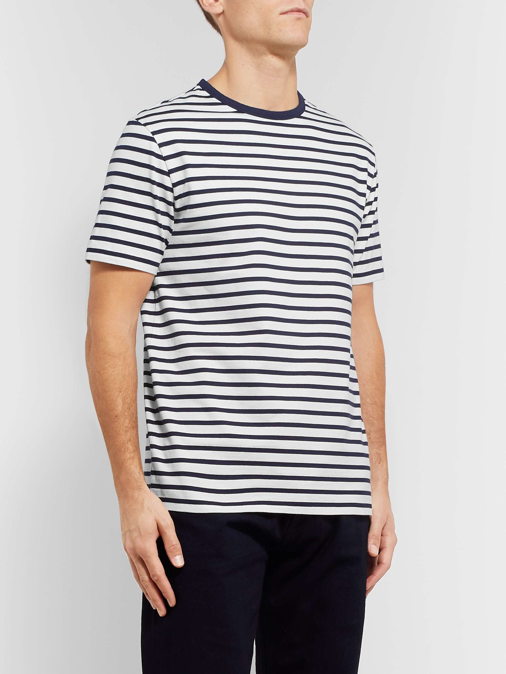 MR P. Striped Cotton-Jersey T-Shirt