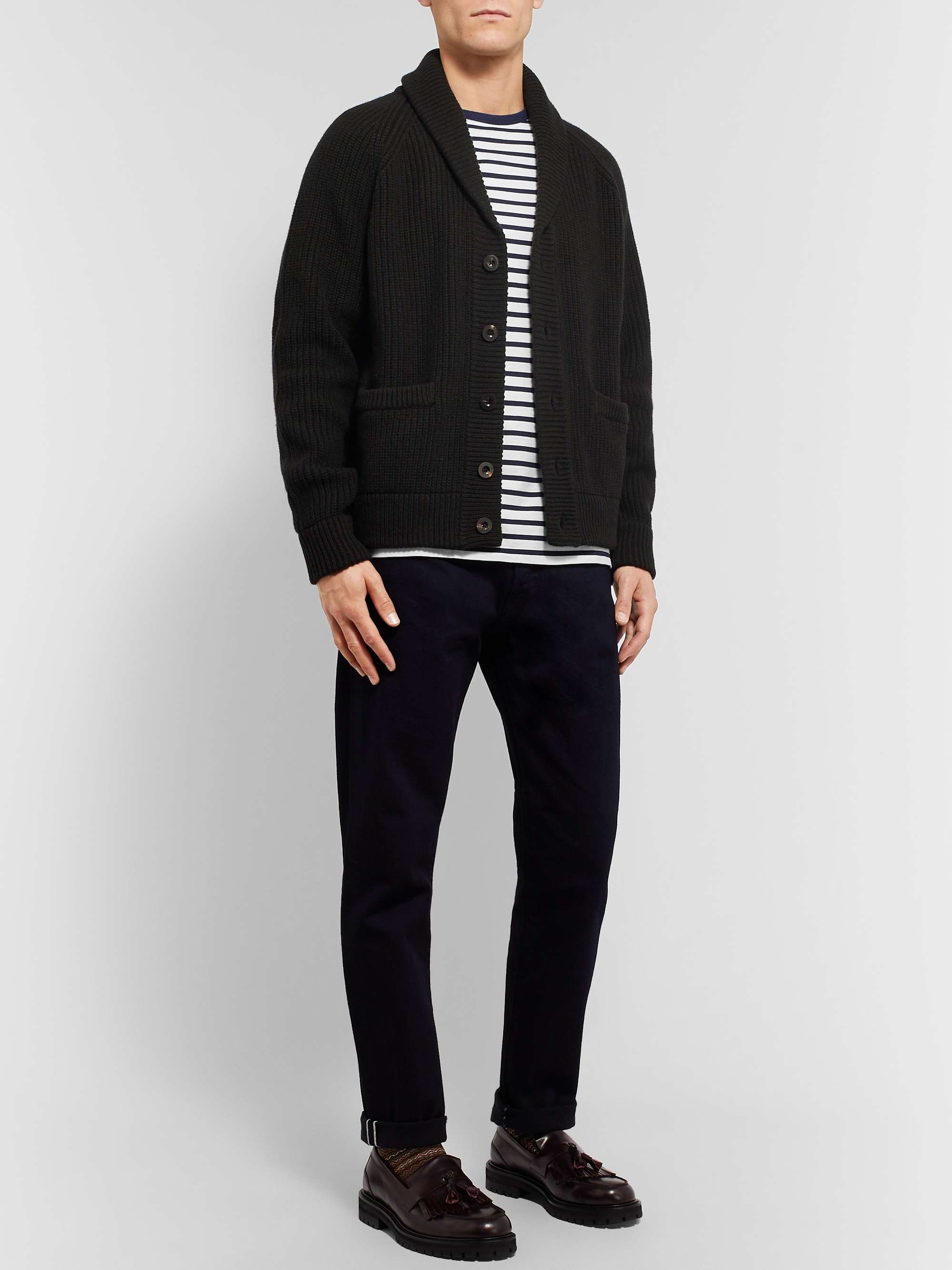 MR P. Striped Cotton-Jersey T-Shirt